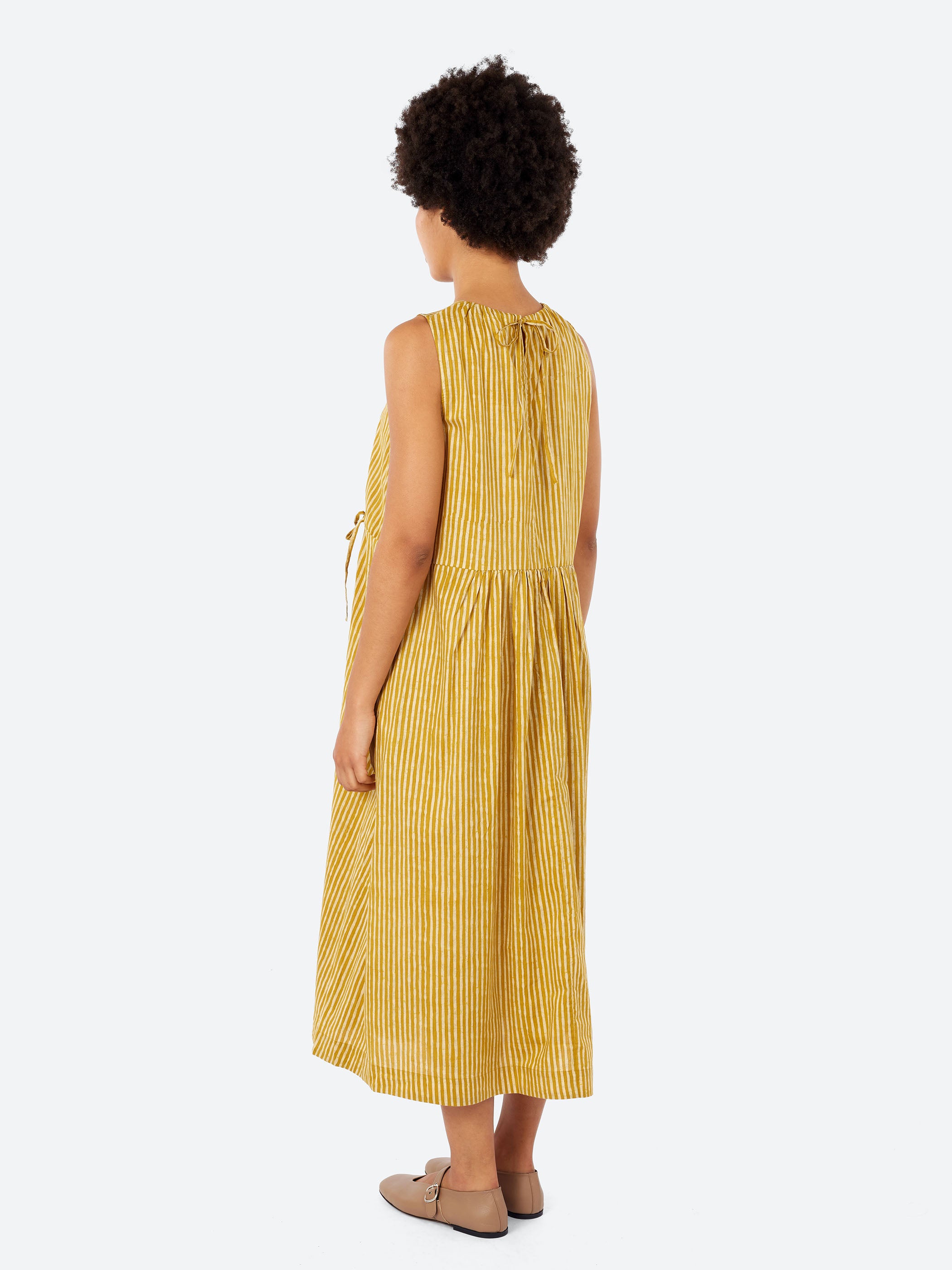Martha Natural Dye Stripe Cotton Dress
