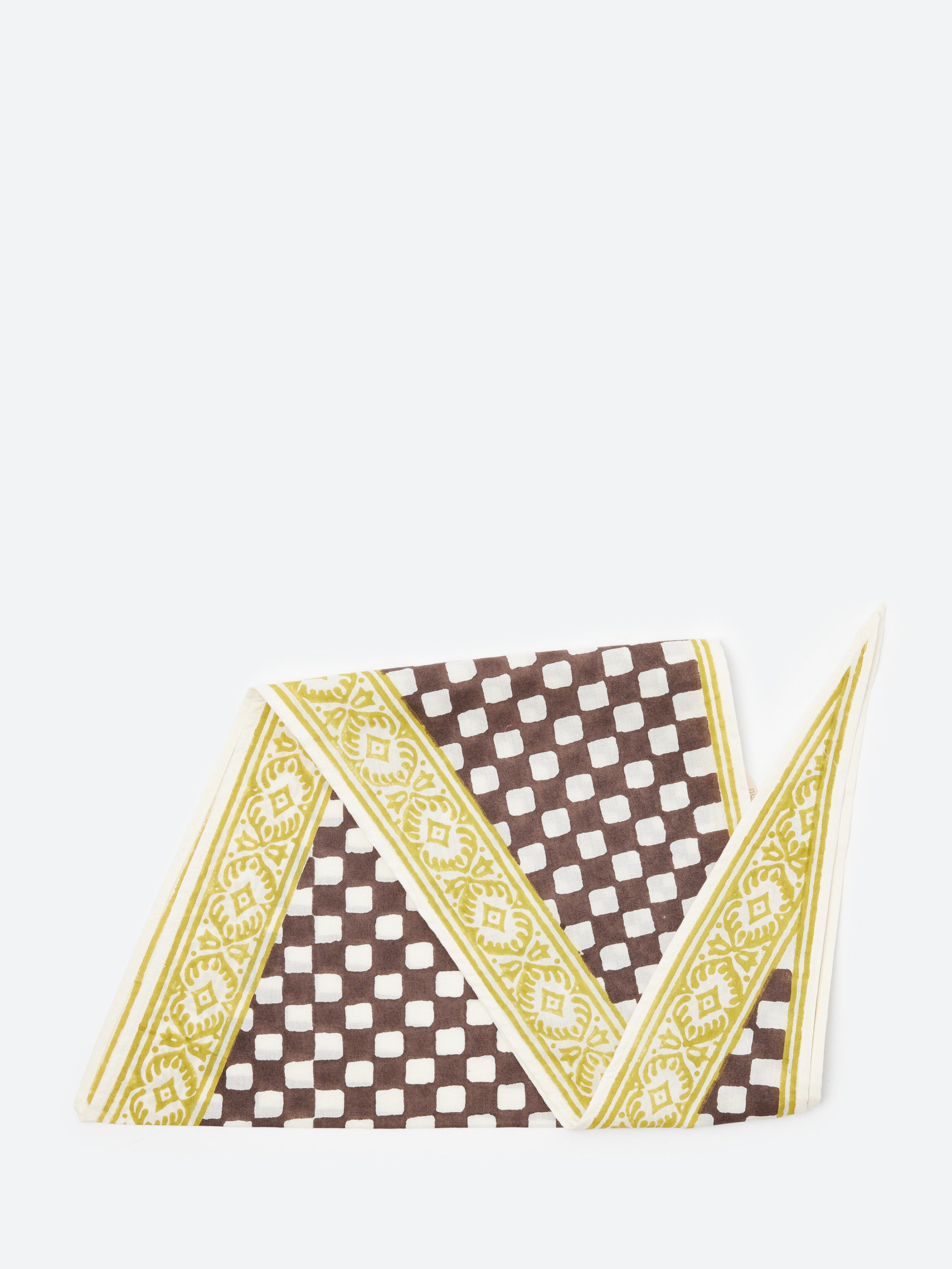 Block Print Cook Check Bandana