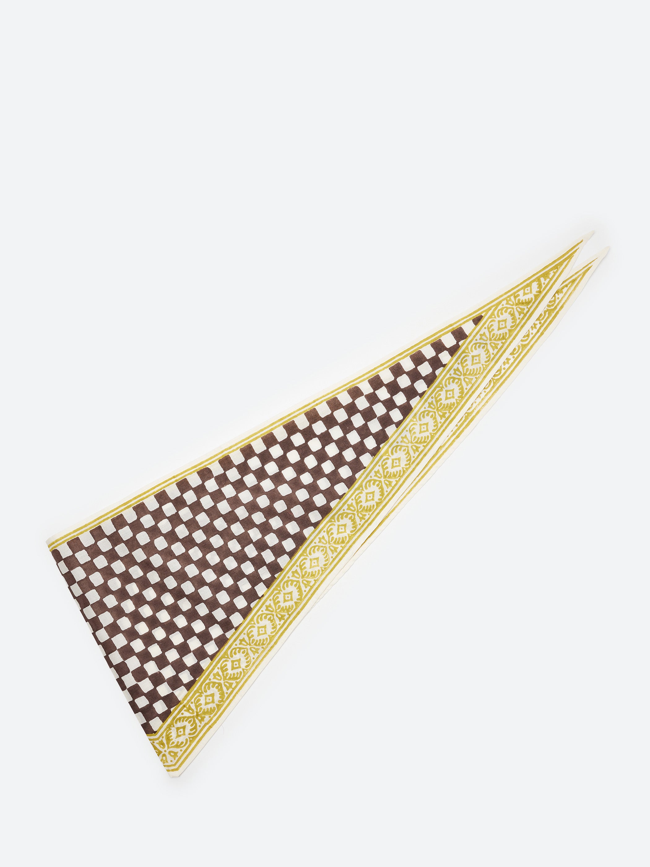 Block Print Cook Check Bandana