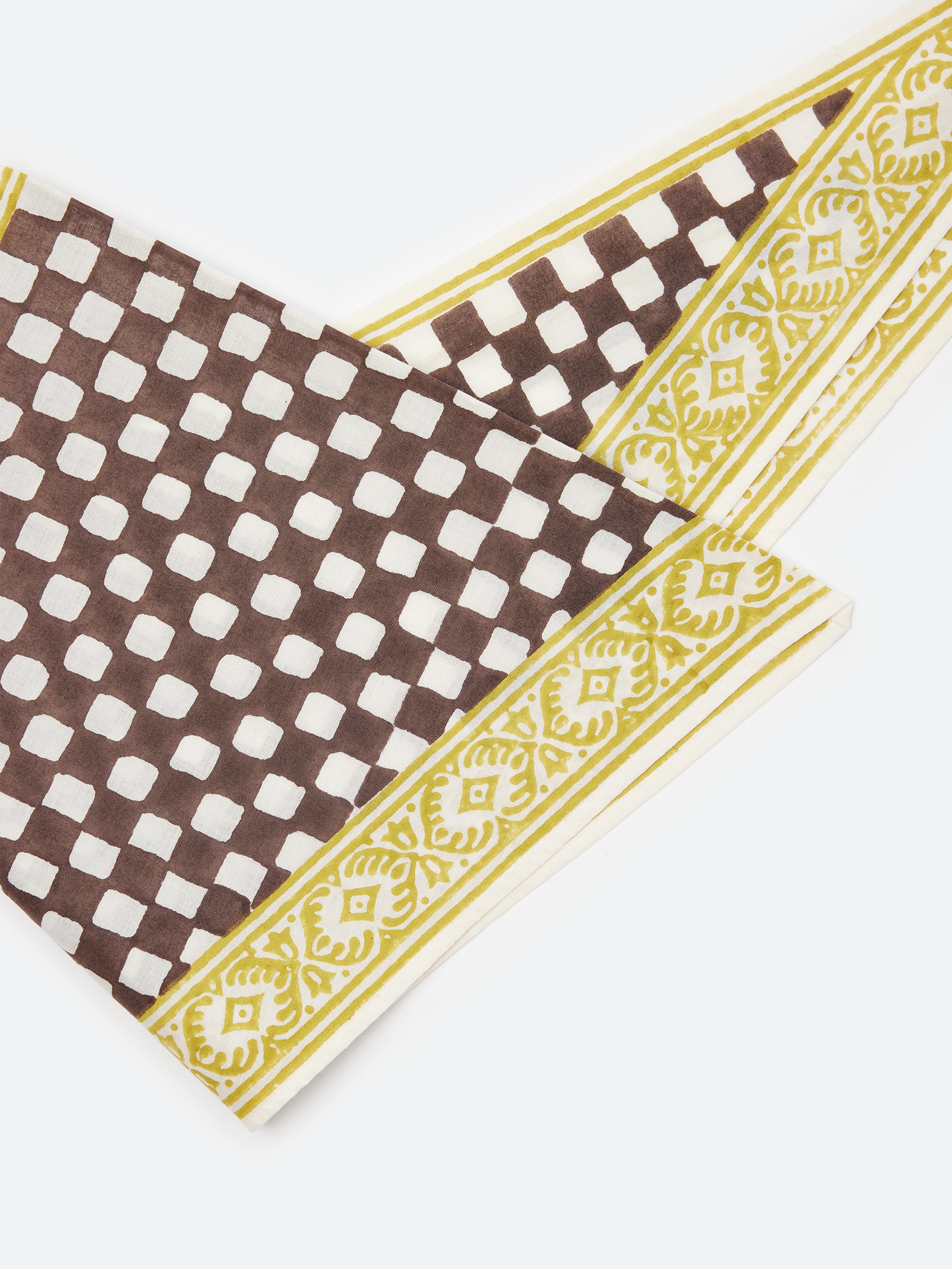 Block Print Cook Check Bandana