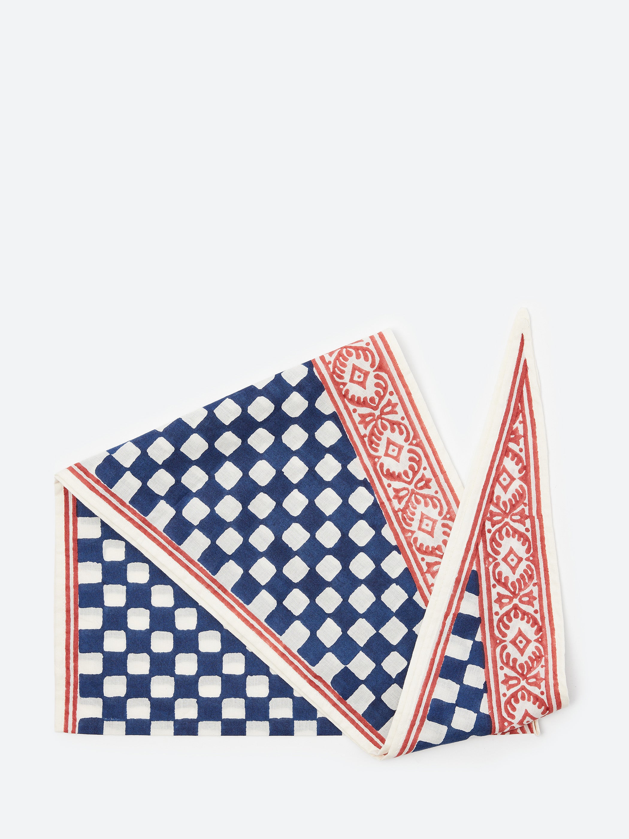 Block Print Cook Check Bandana