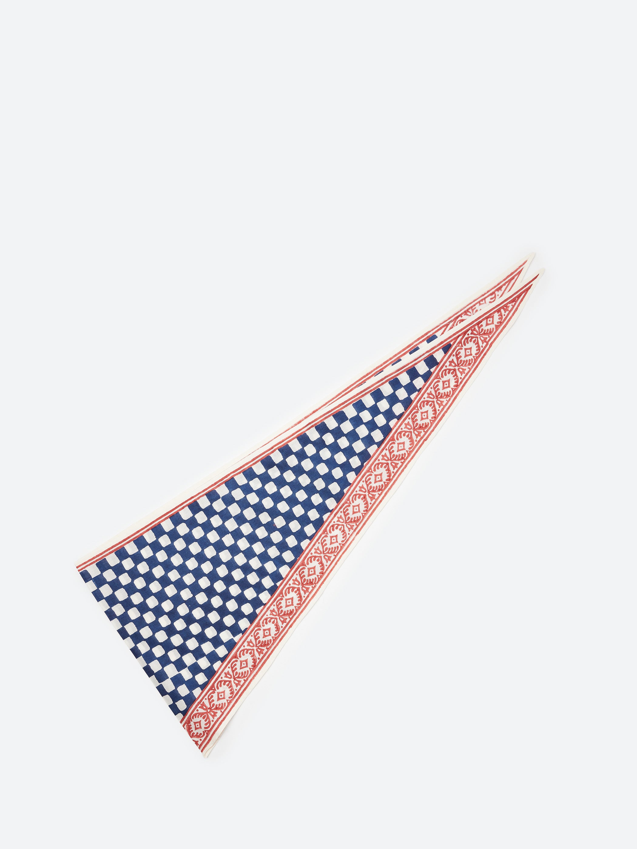 Block Print Cook Check Bandana