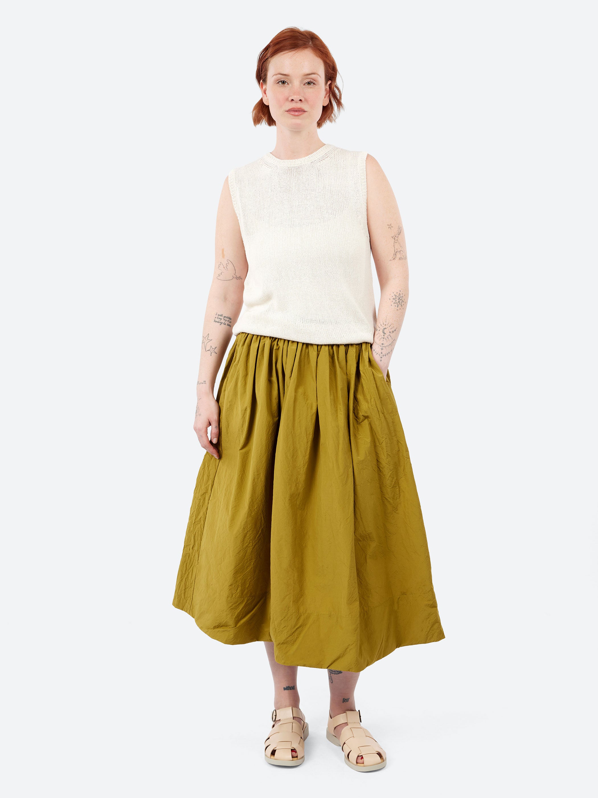 P1569 Gathered Waist Skirt