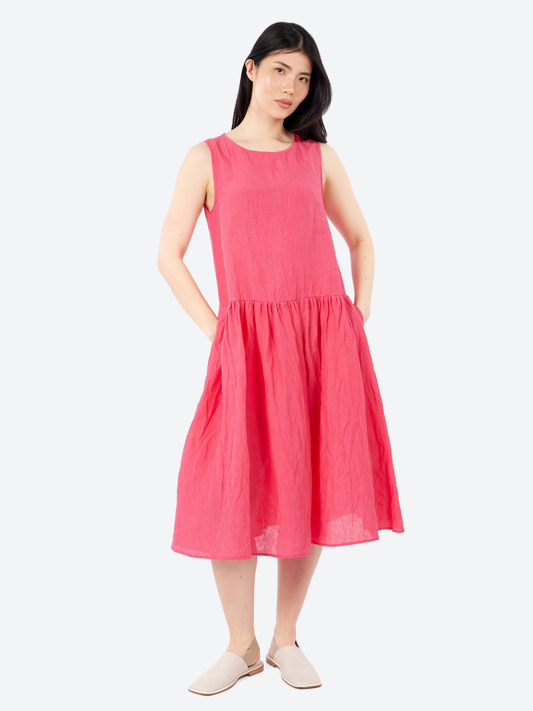 P2059 Gathered Waist Dress