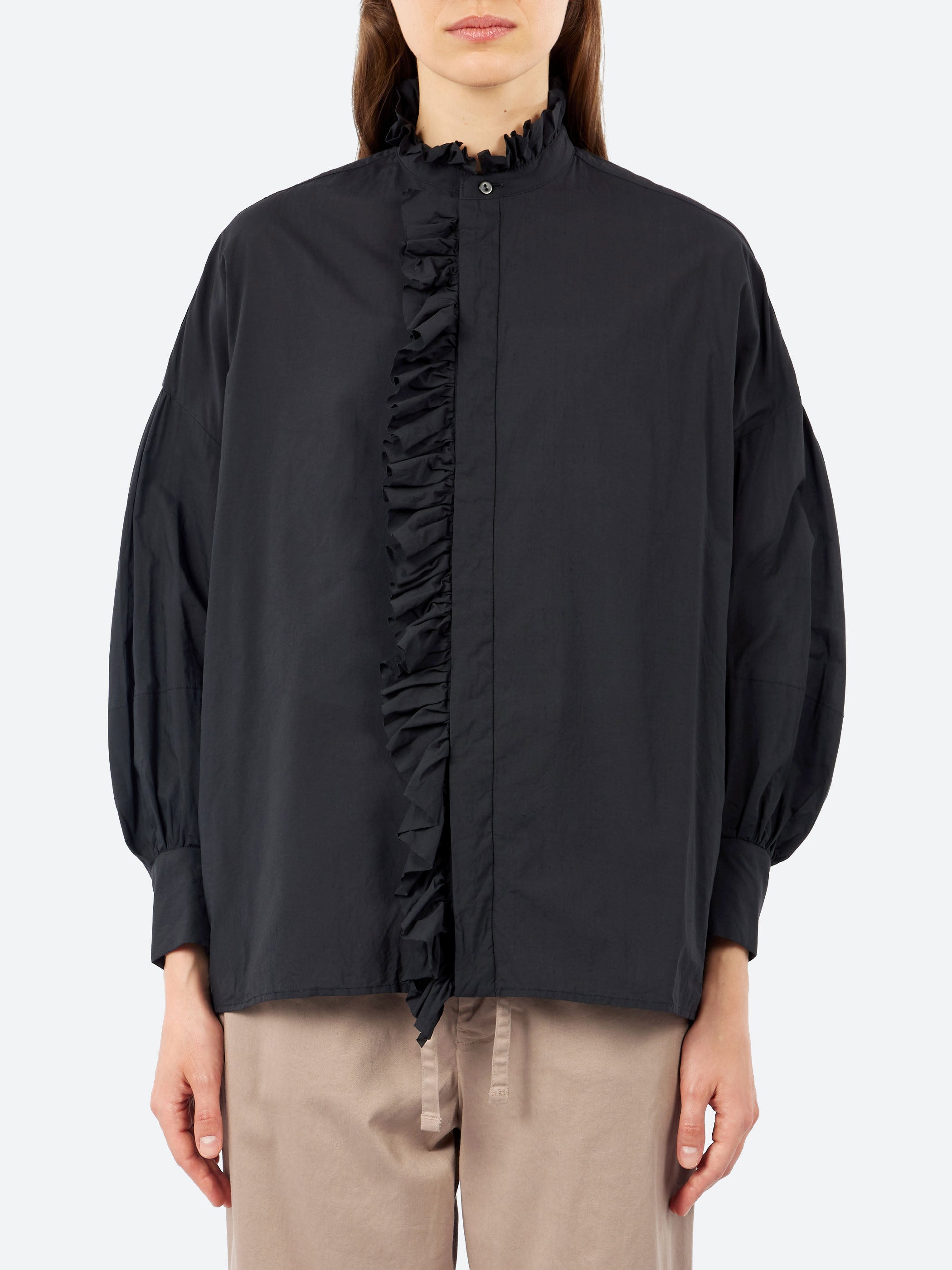 Bishop Sleeve Ruffle Shirt