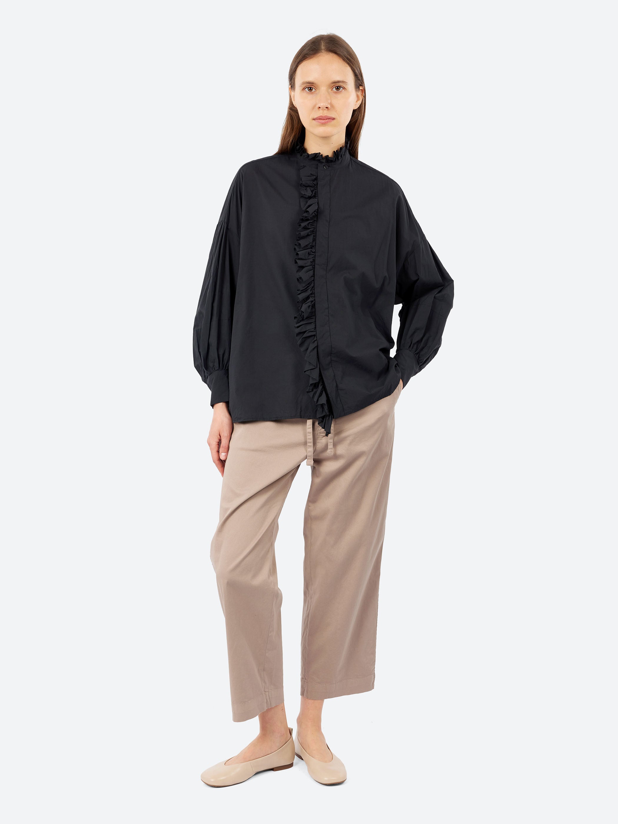 Bishop Sleeve Ruffle Shirt
