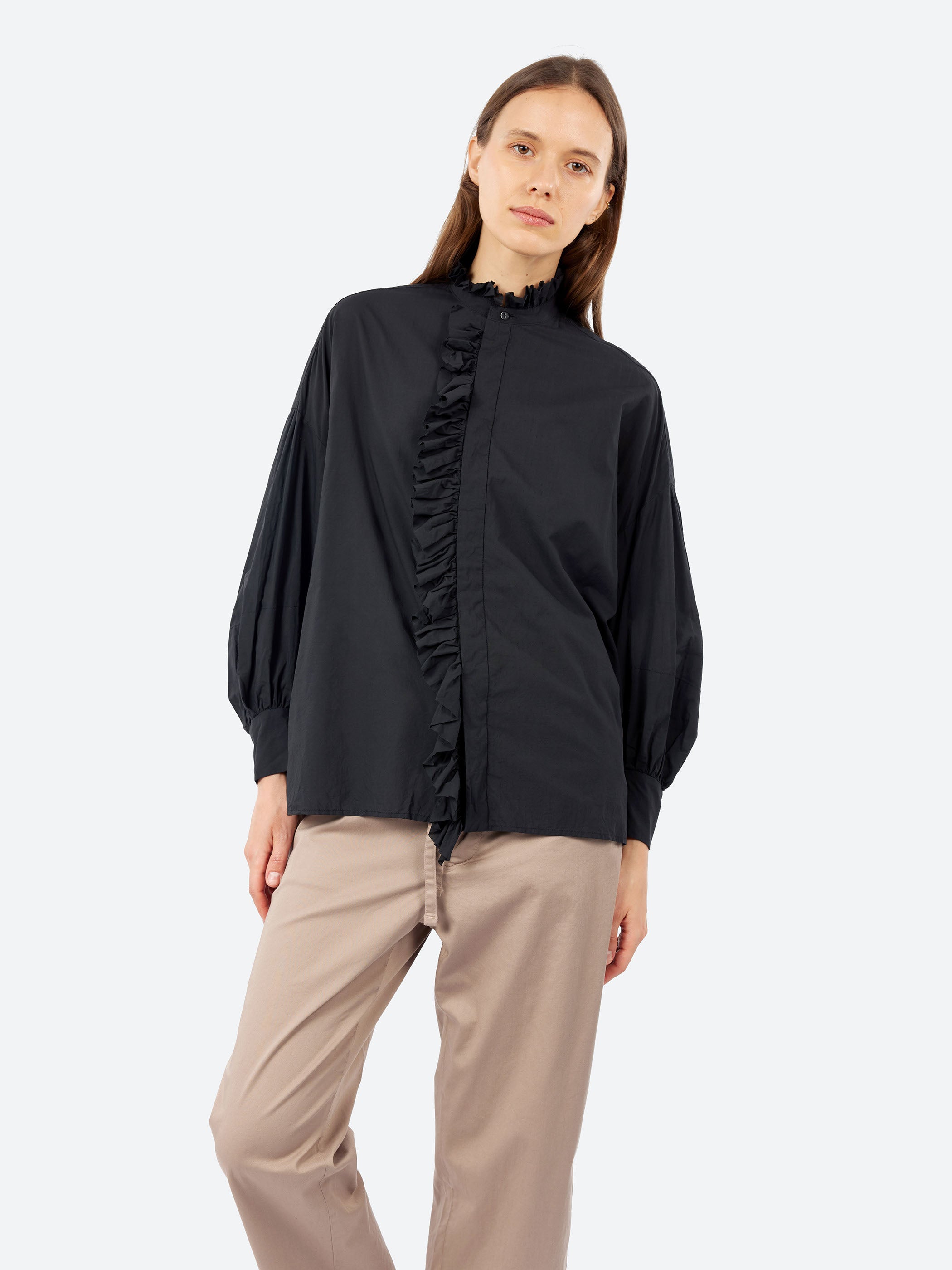 Bishop Sleeve Ruffle Shirt