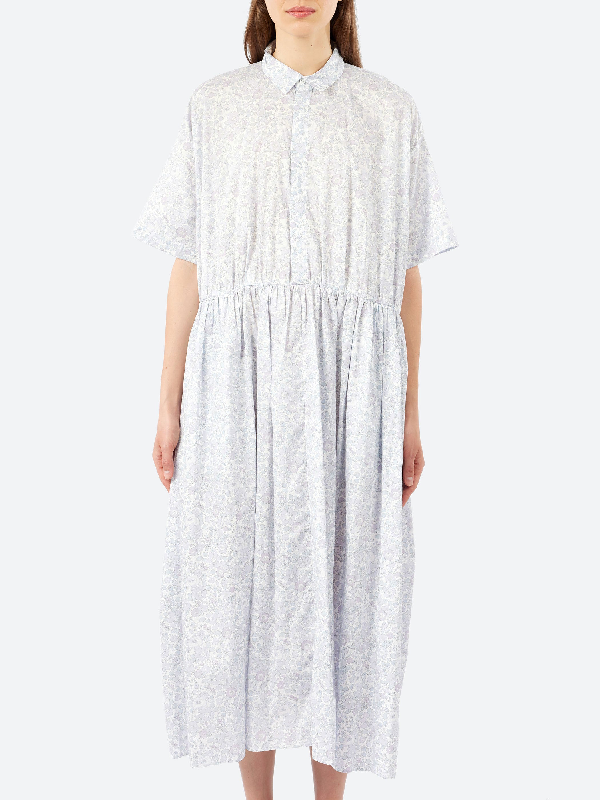 Toujours - Back Wide Pleated Shirt Dress in Midnight – gravitypope