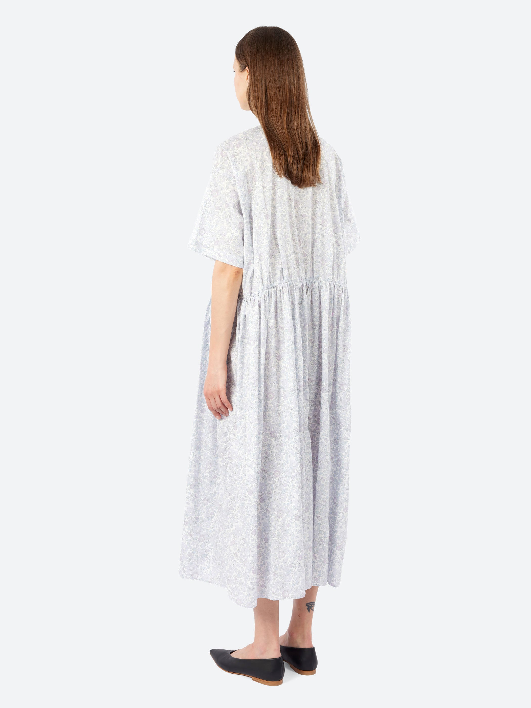 Short Sleeve Classic Gathered Dress