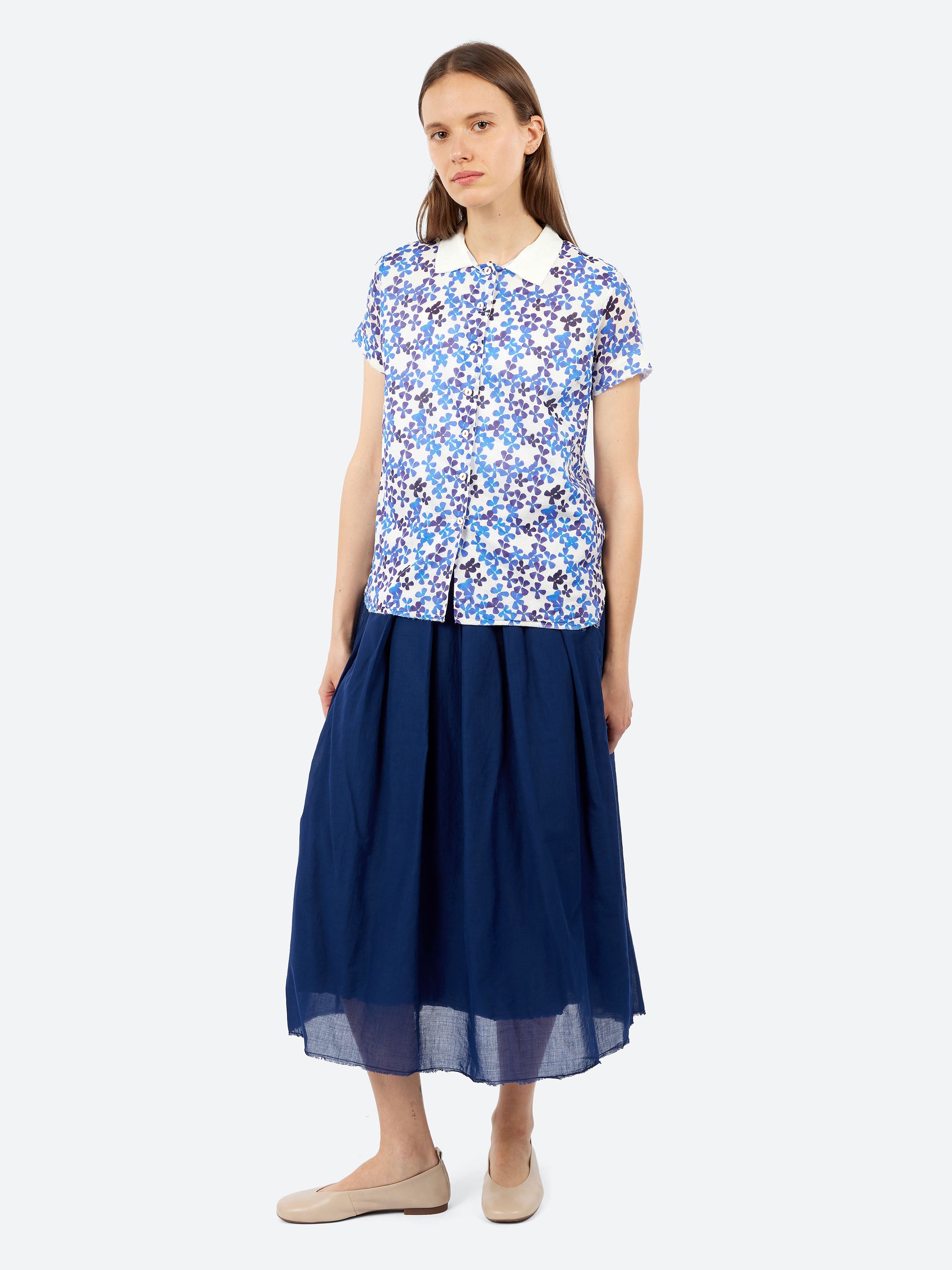 Hannoh Wessel - Sydney Shirt in Blue Flowers – gravitypope