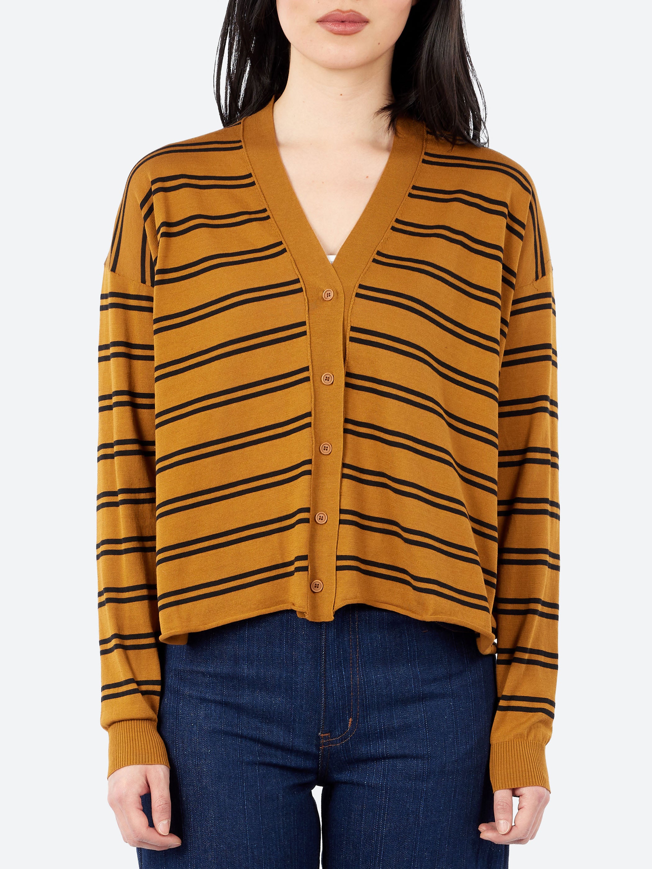 2617 Striped Cardigan