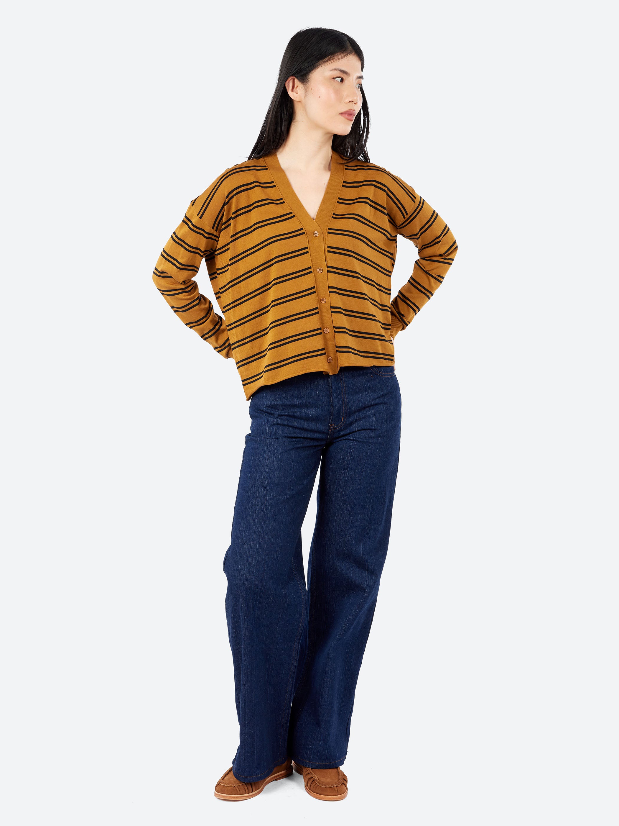 2617 Striped Cardigan