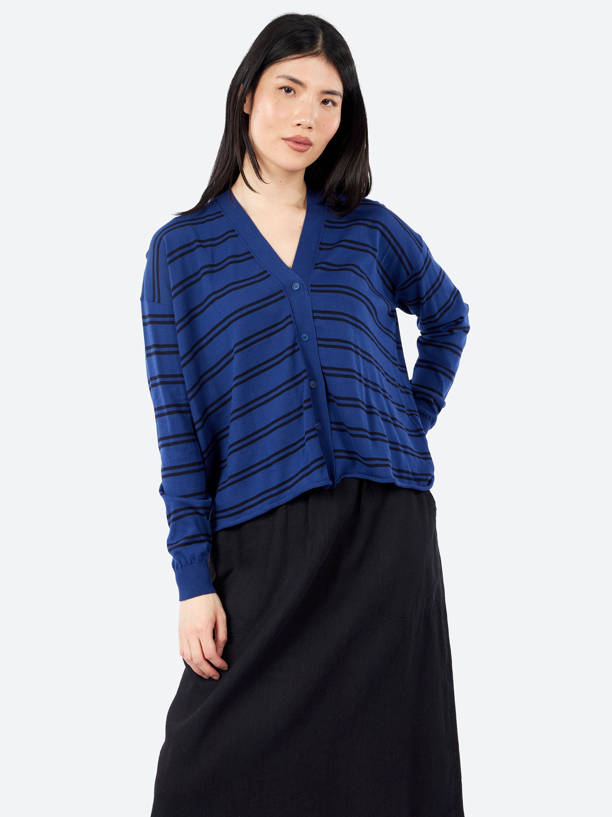 2617 Striped Cardigan