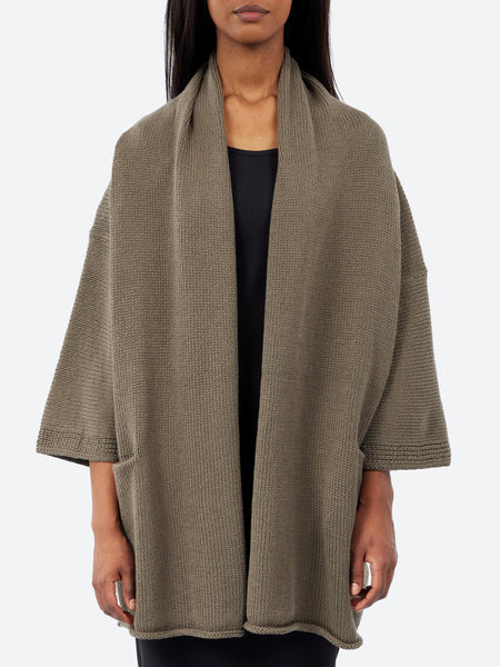 Lauren Manoogian - Short Shawl Cardigan in Rock – gravitypope