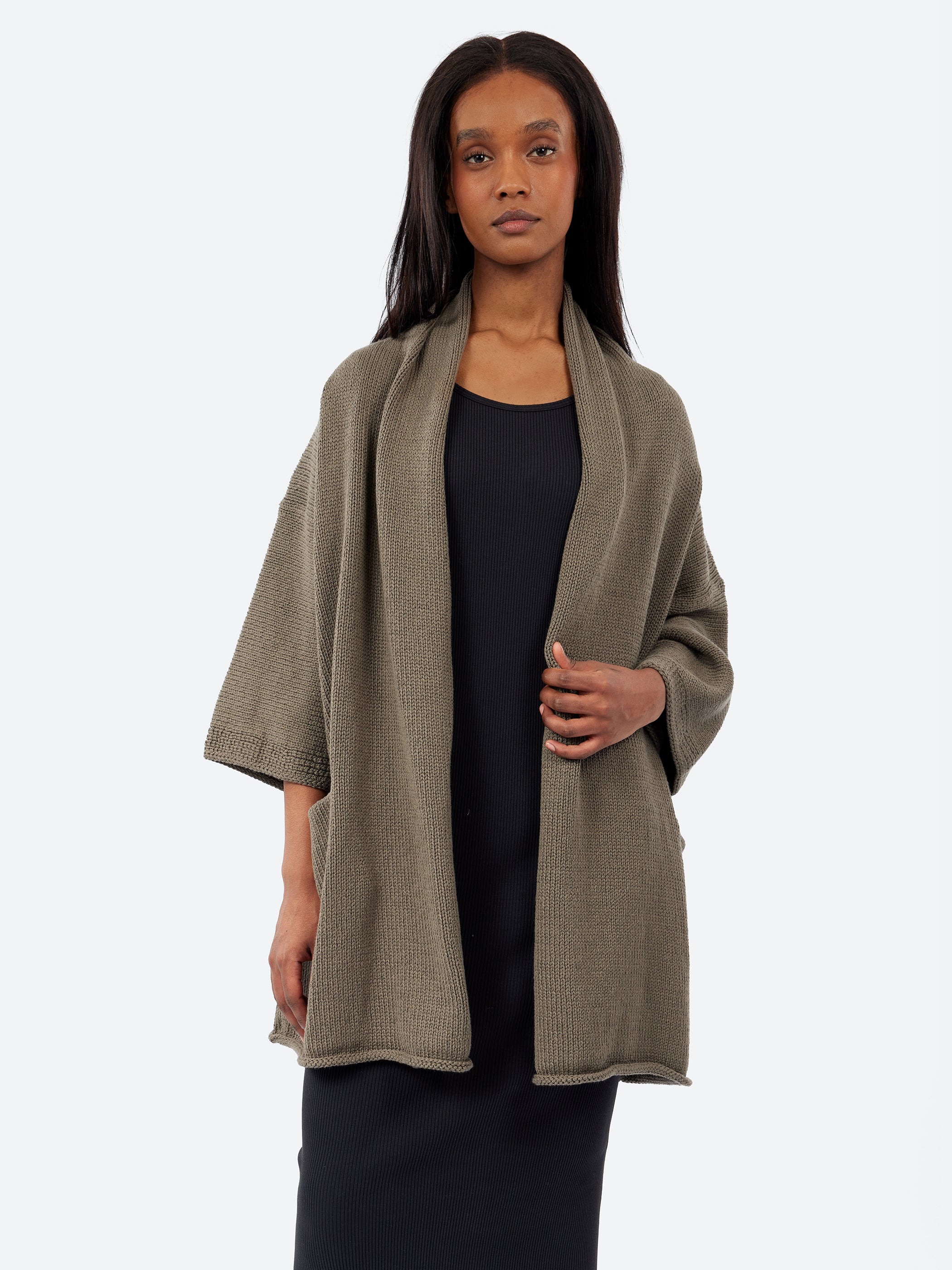LAUREN MANOOGIAN ショートガウン Lauren Manoogian - Short Shawl Cardigan in Rock – gravitypope