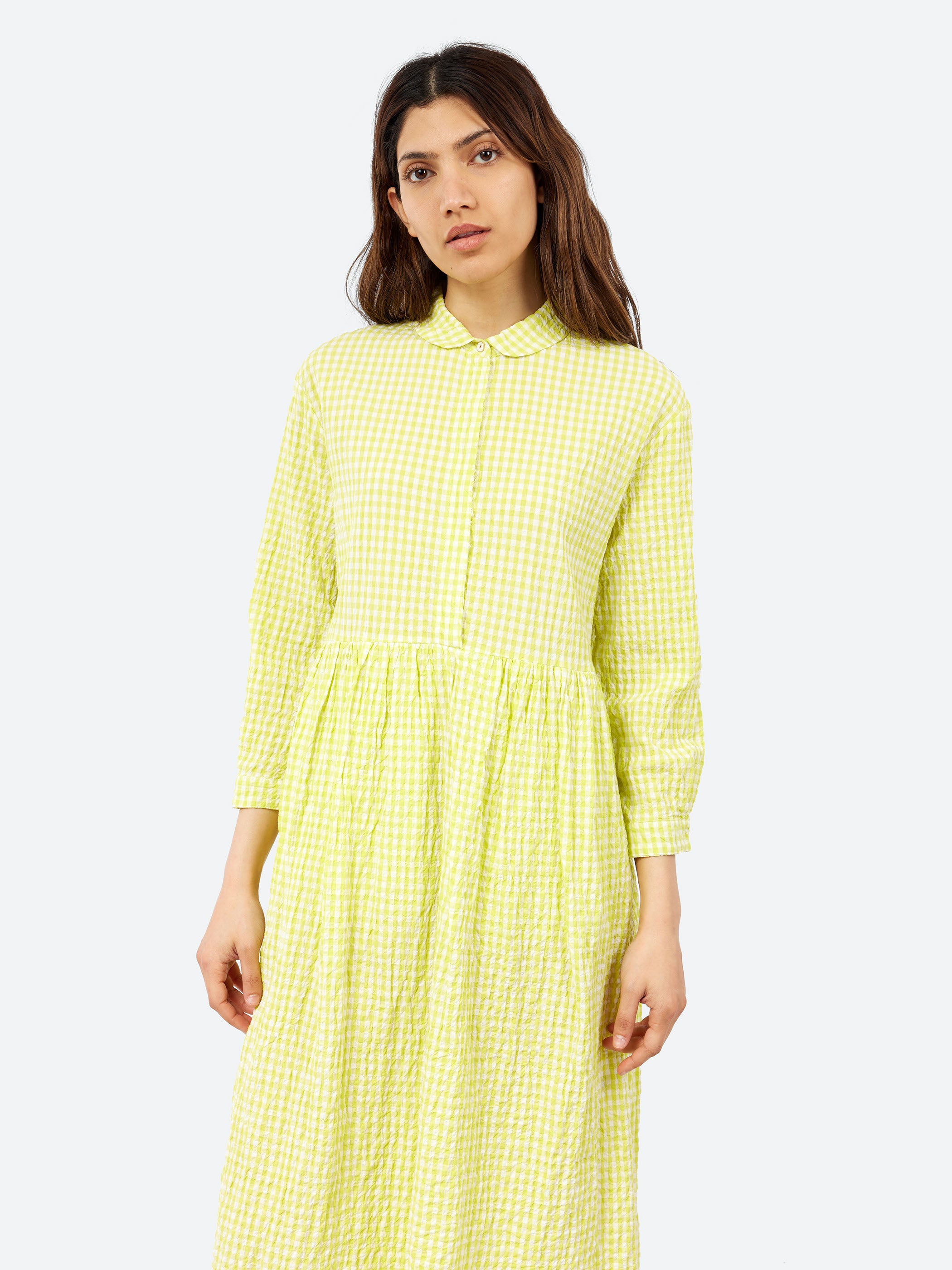 Hannoh Wessel - Destiny Dress in Lime Check – gravitypope
