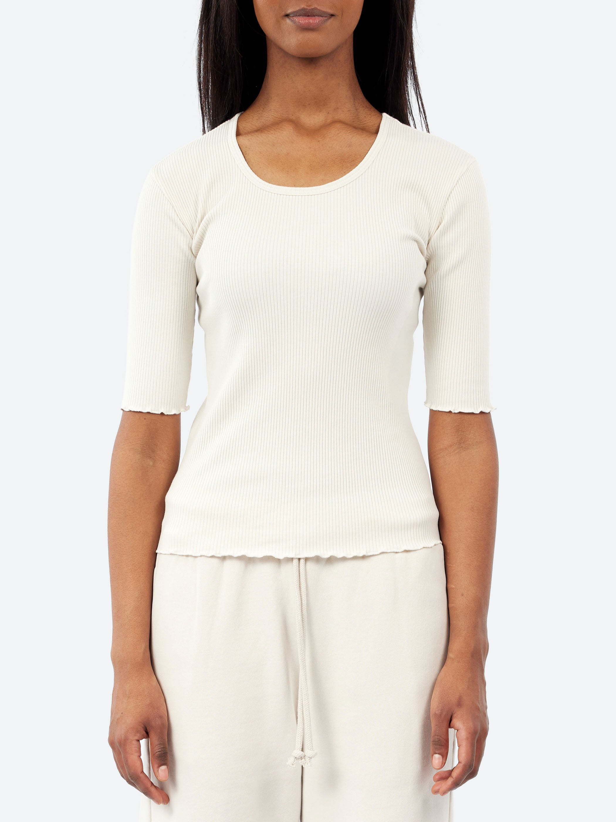 Ruffle Rib Tee