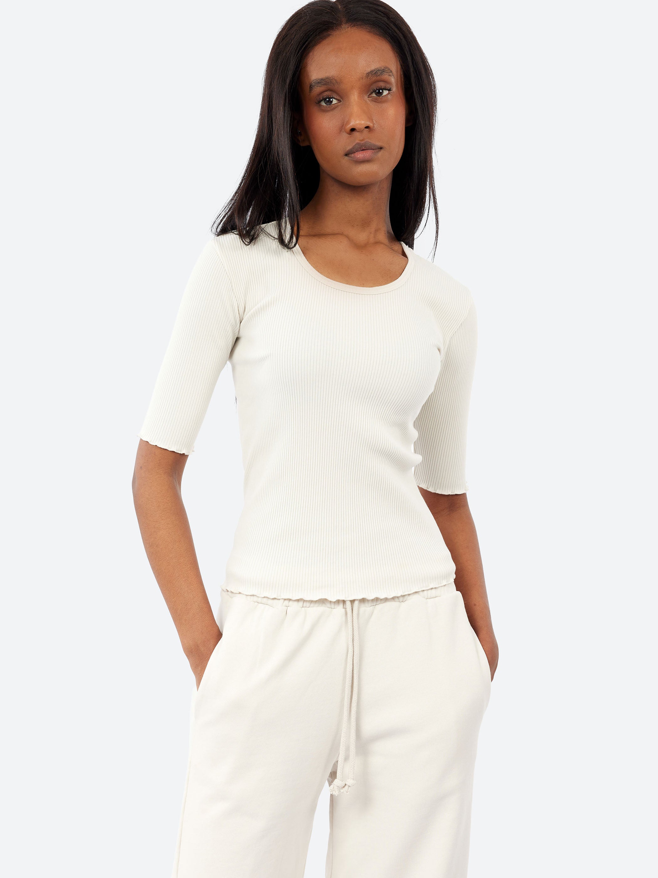 Ruffle Rib Tee