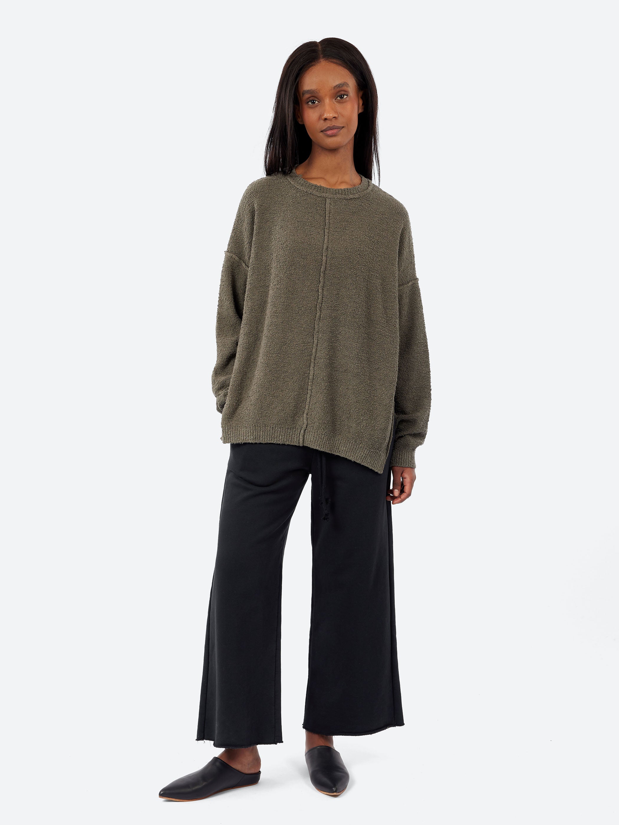 Lauren Manoogian - Boucle Crewneck in Rock – gravitypope