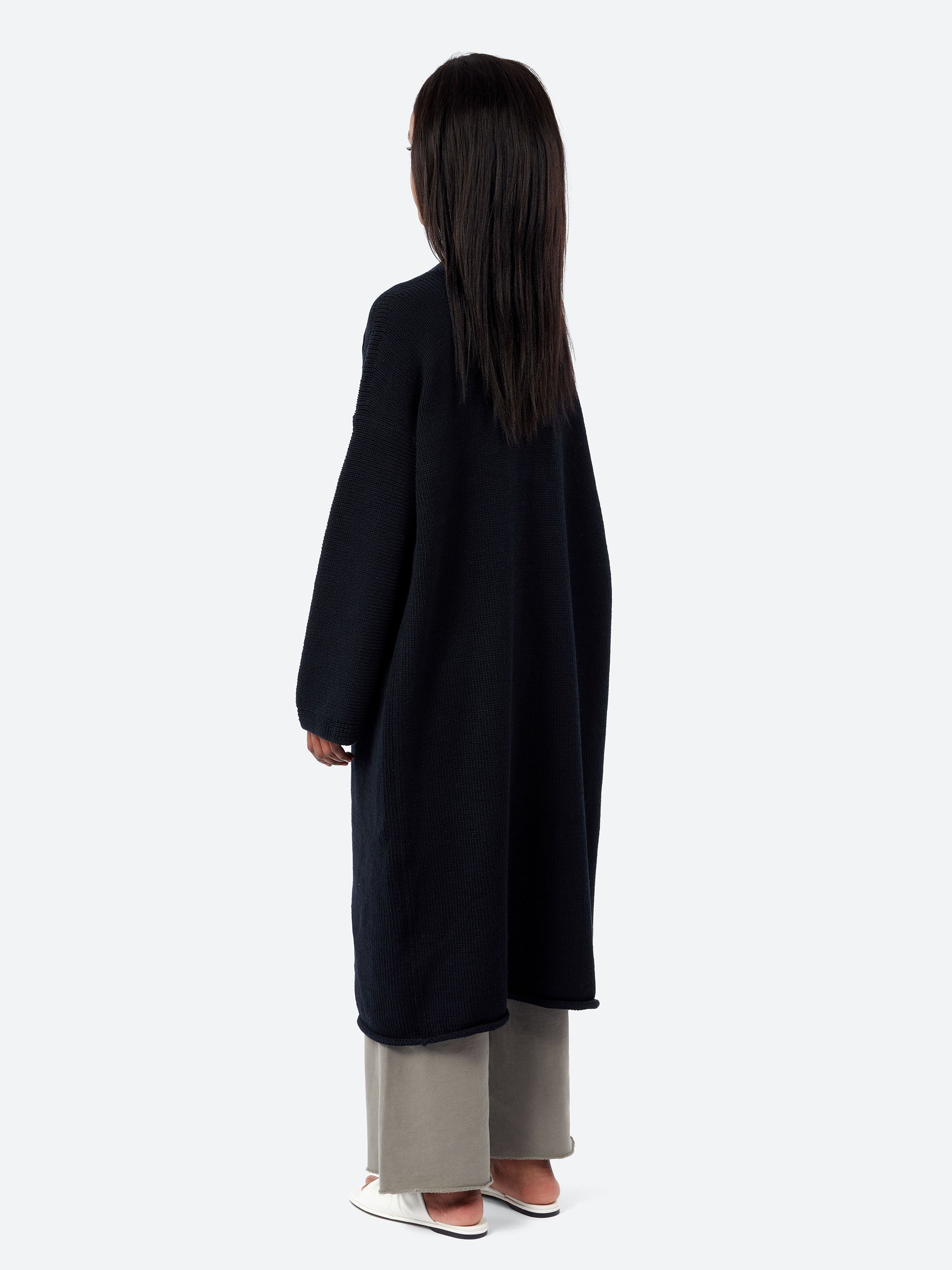 Lauren Manoogian - Long Open Cardigan in Black – gravitypope
