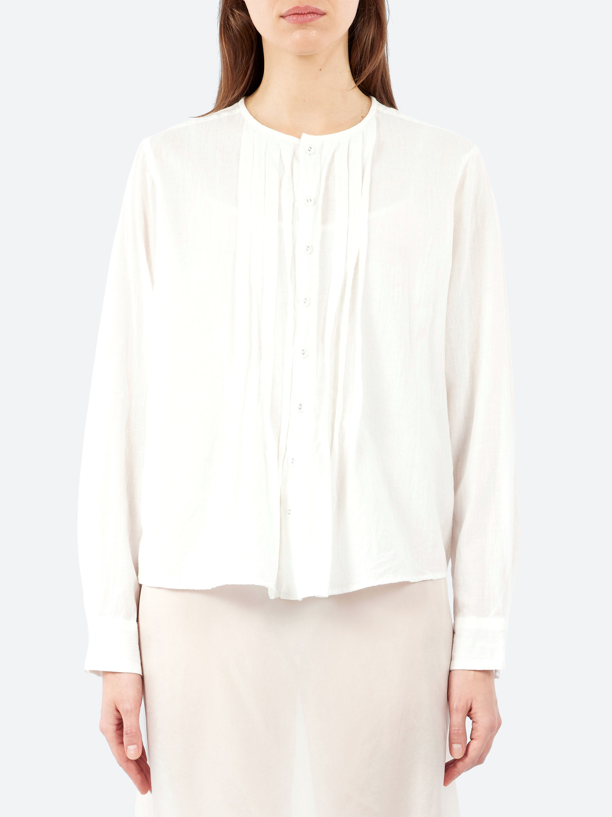 Chambray Long Sleeve Blouse