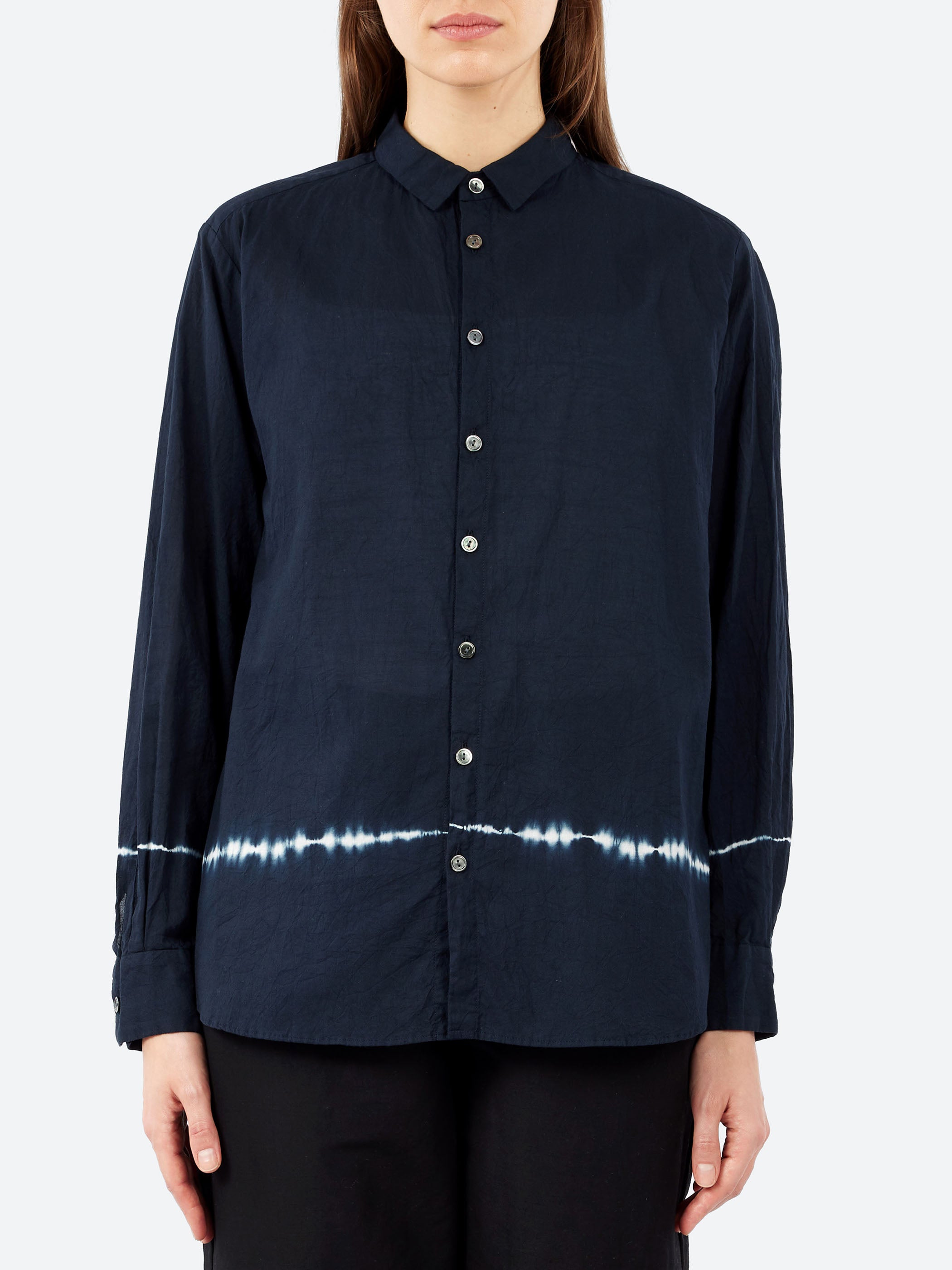 Voile Crinkle Yarn Dye Blouse