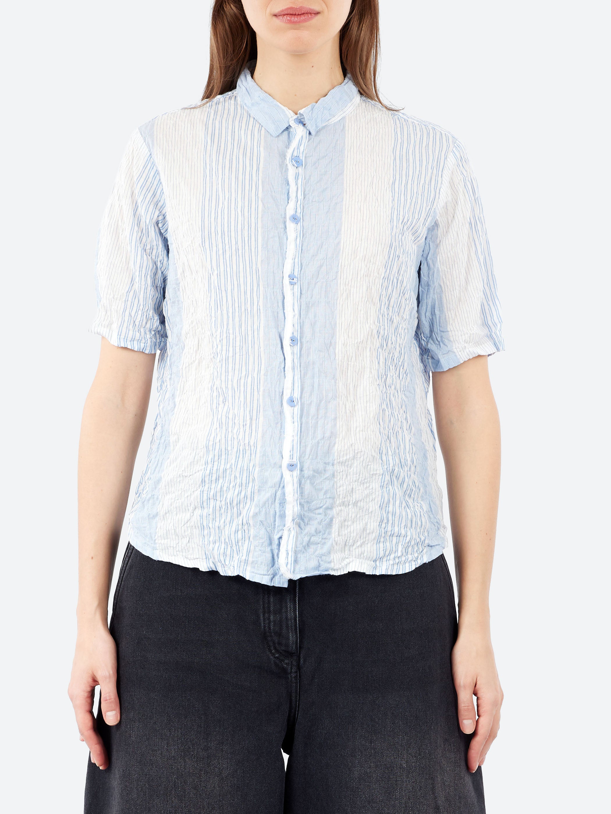 Shirring Stripe Blouse