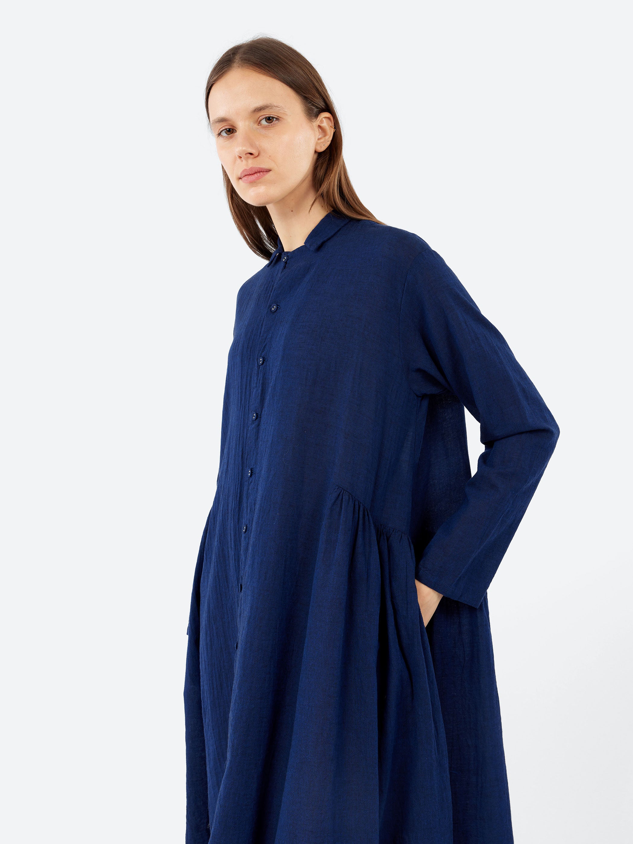 Chambray Long Sleeve Dress