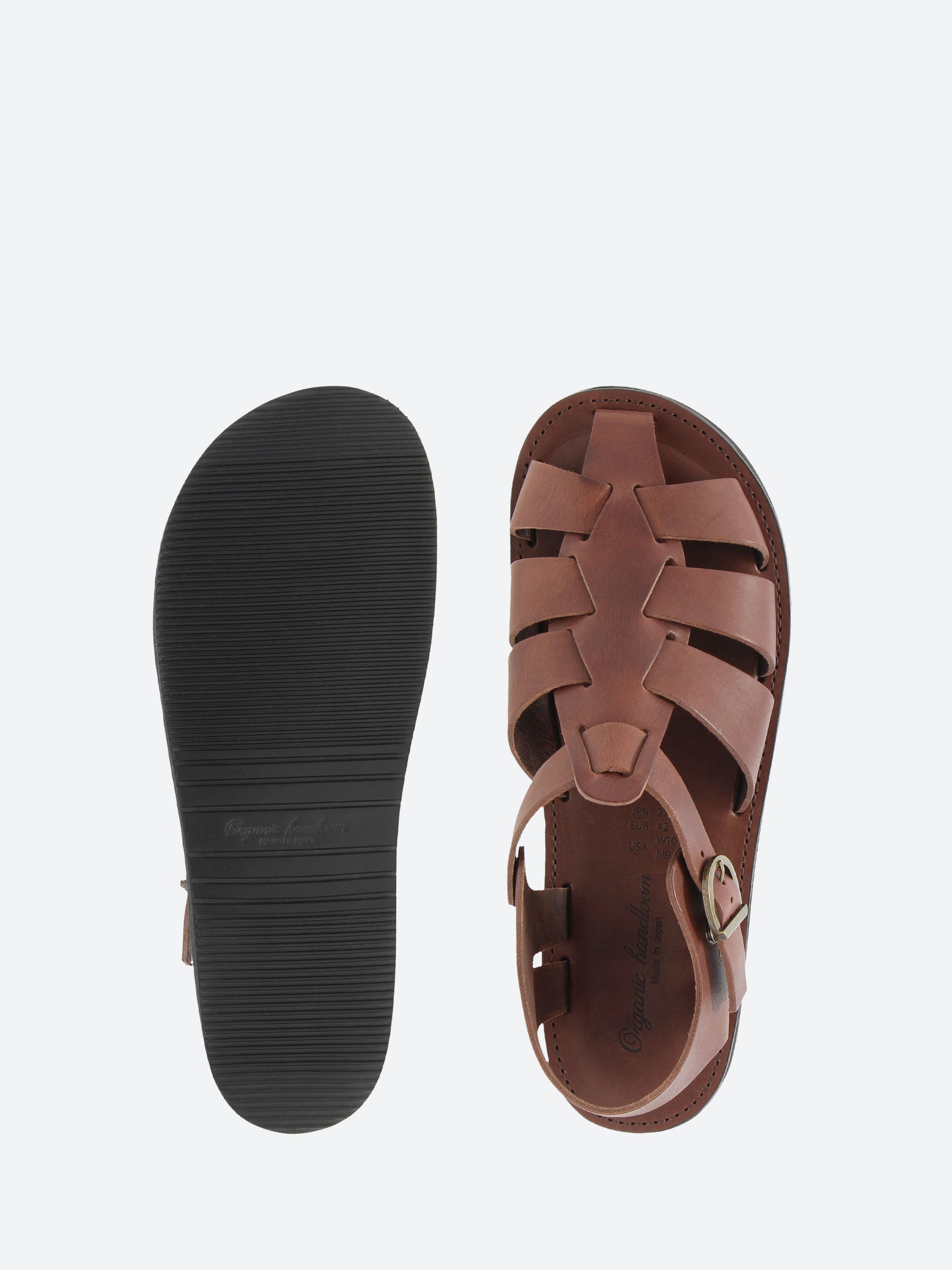 Organic Handloom - Men's Gurkha Fisherman Sandal in Dark Brown