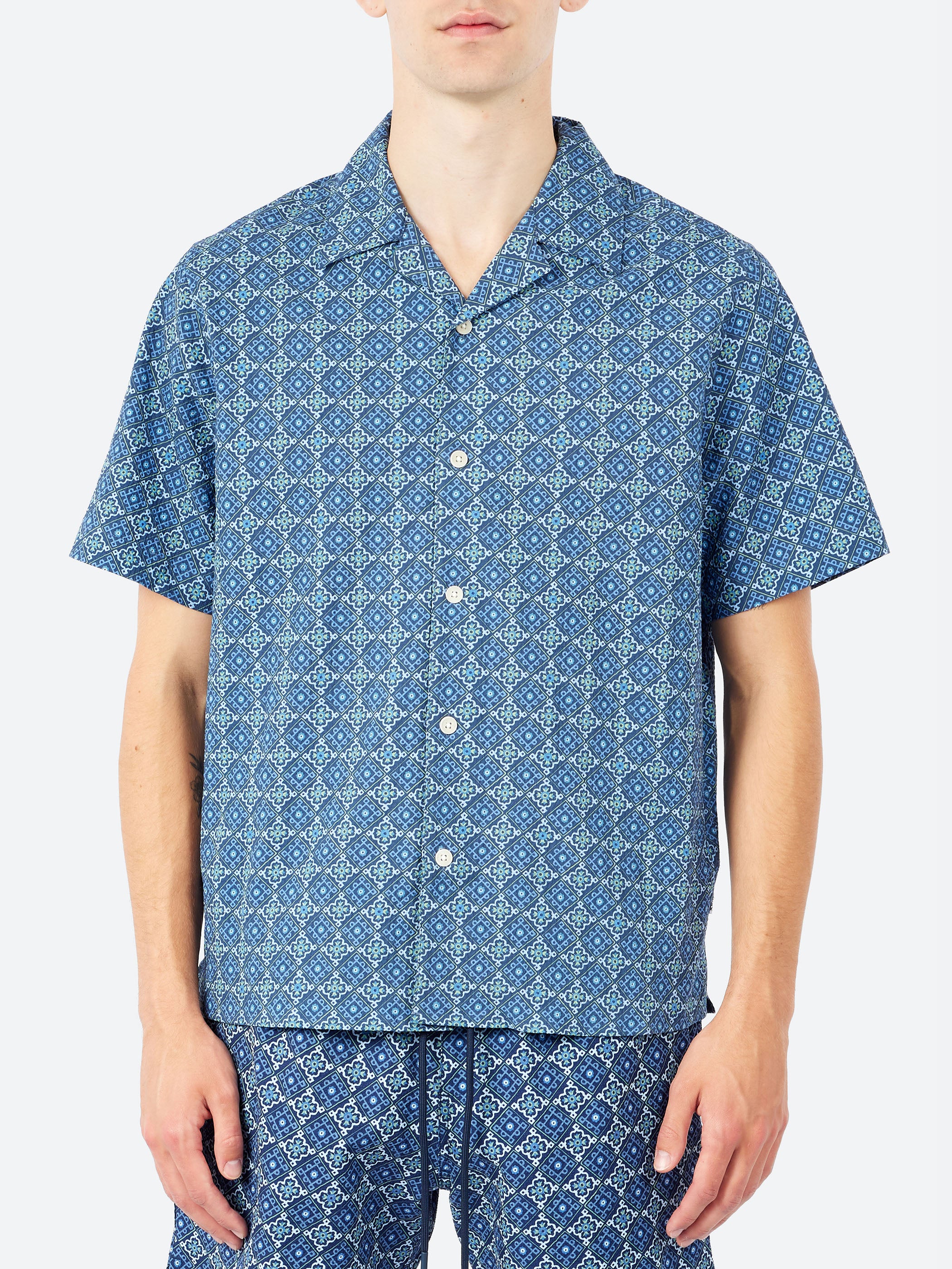 Didcot Tile Print Short-Sleeve Shirt