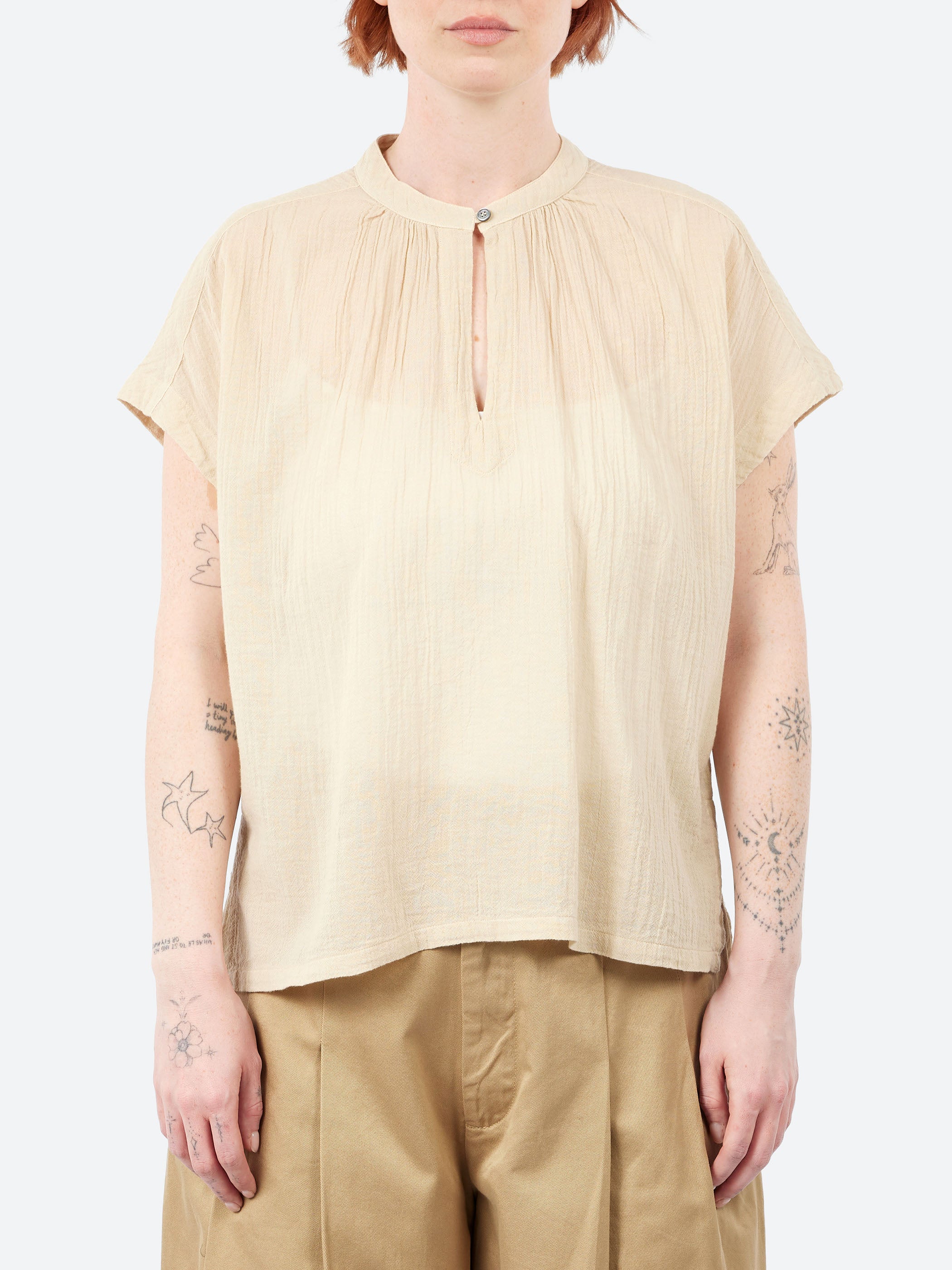 Organic Cotton Crepe Gauze Top
