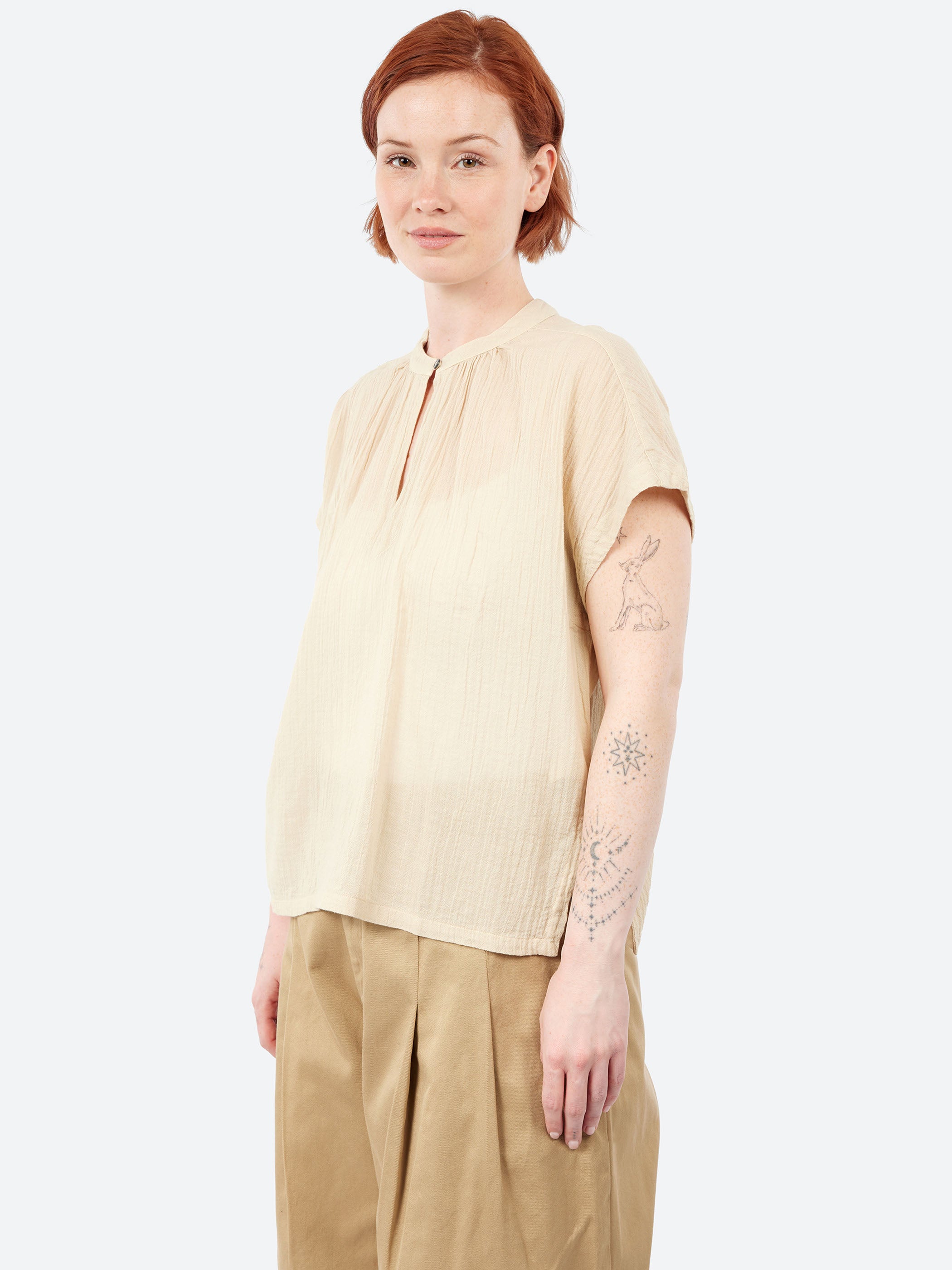 Organic Cotton Crepe Gauze Top
