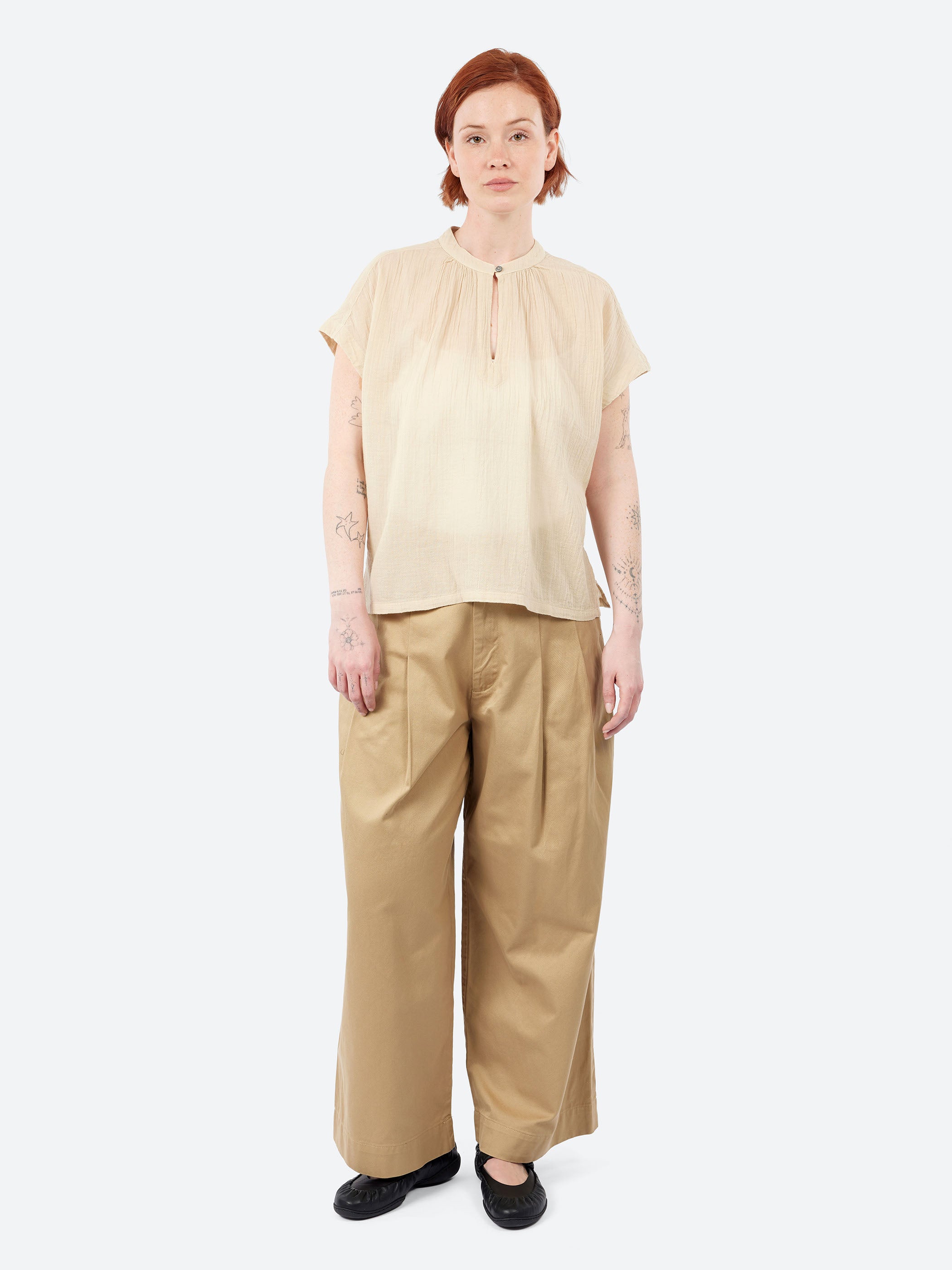 Organic Cotton Crepe Gauze Top