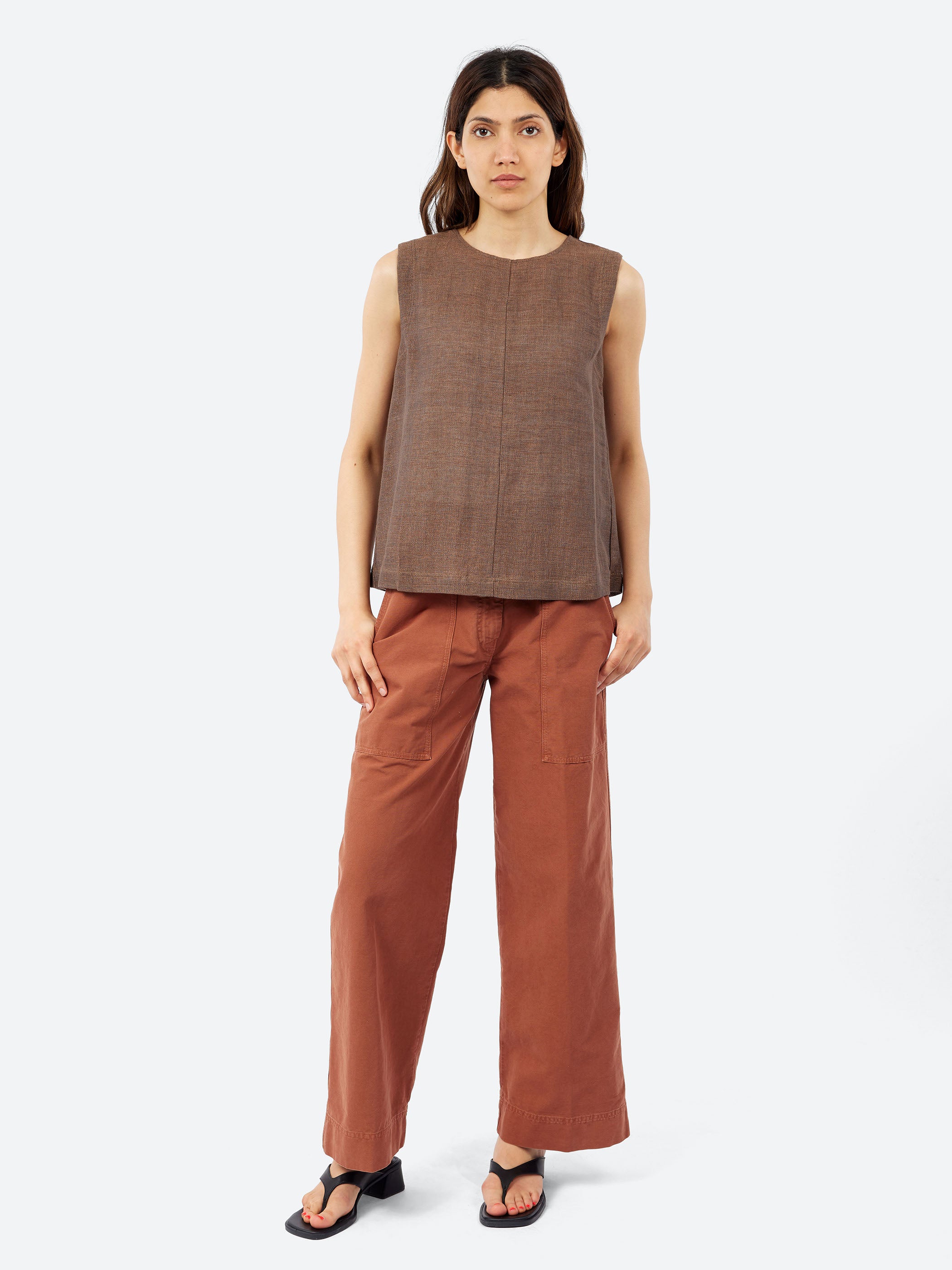 Linen and Cotton Gauze Top