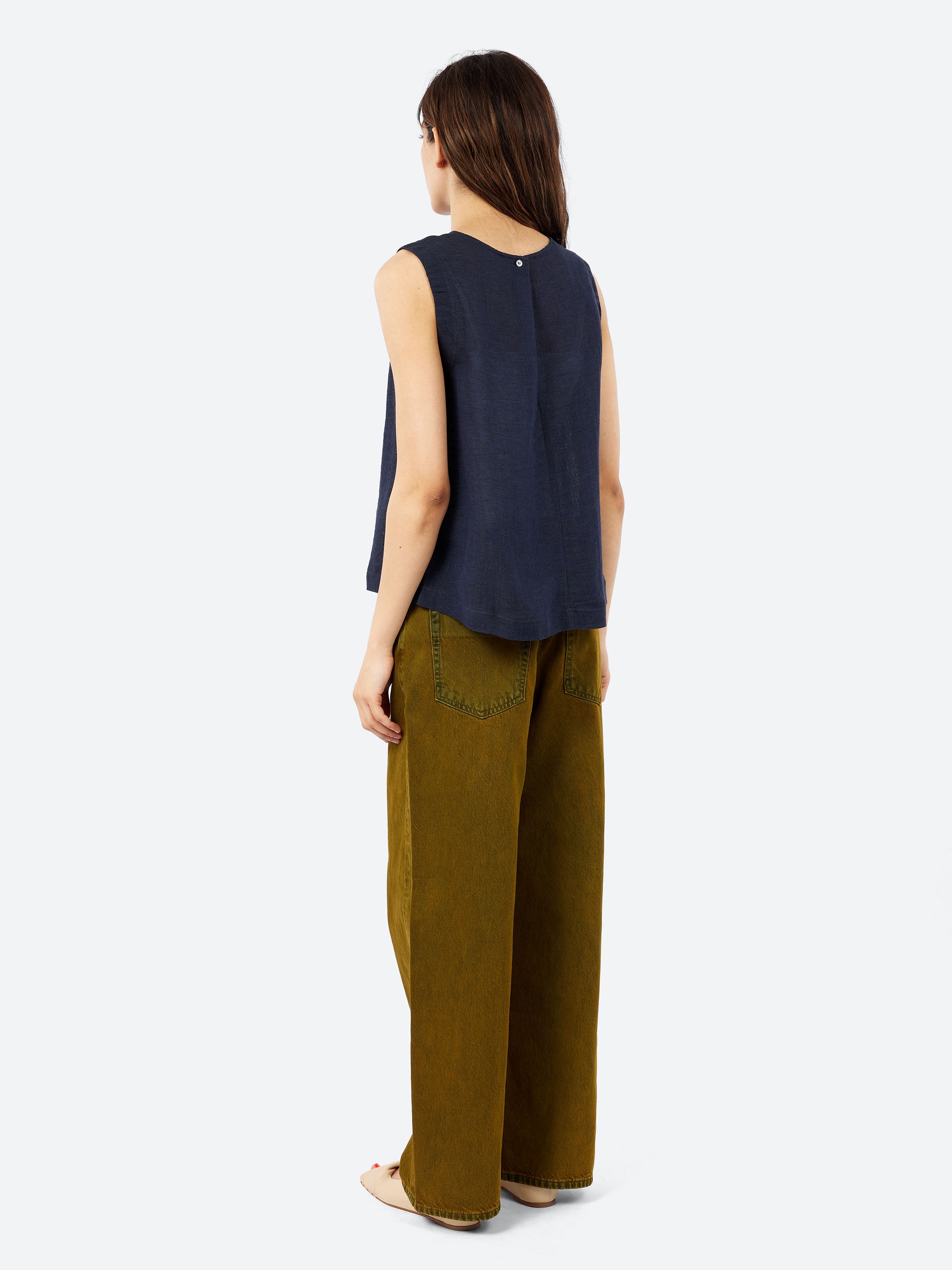 Linen and Cotton Gauze Top