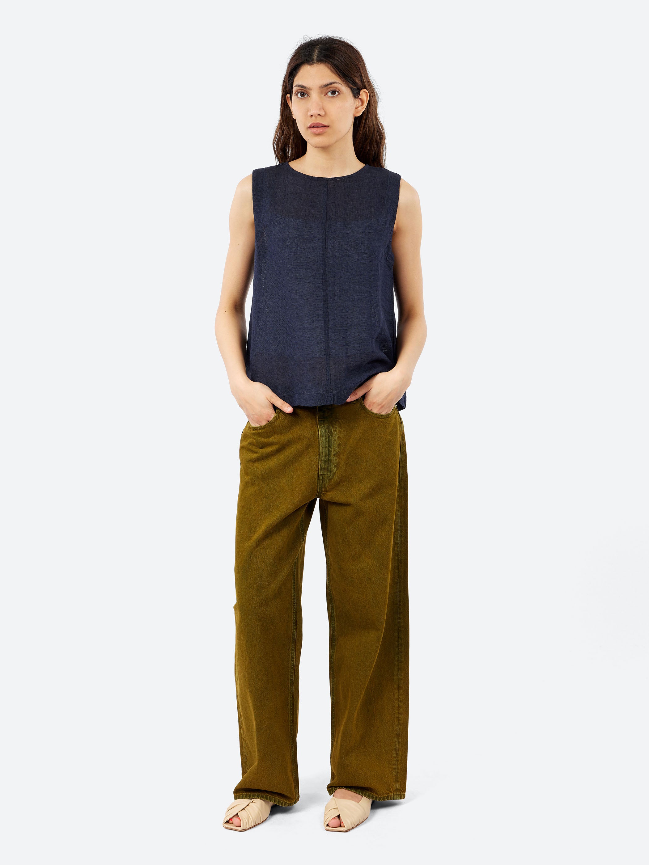 Linen and Cotton Gauze Top
