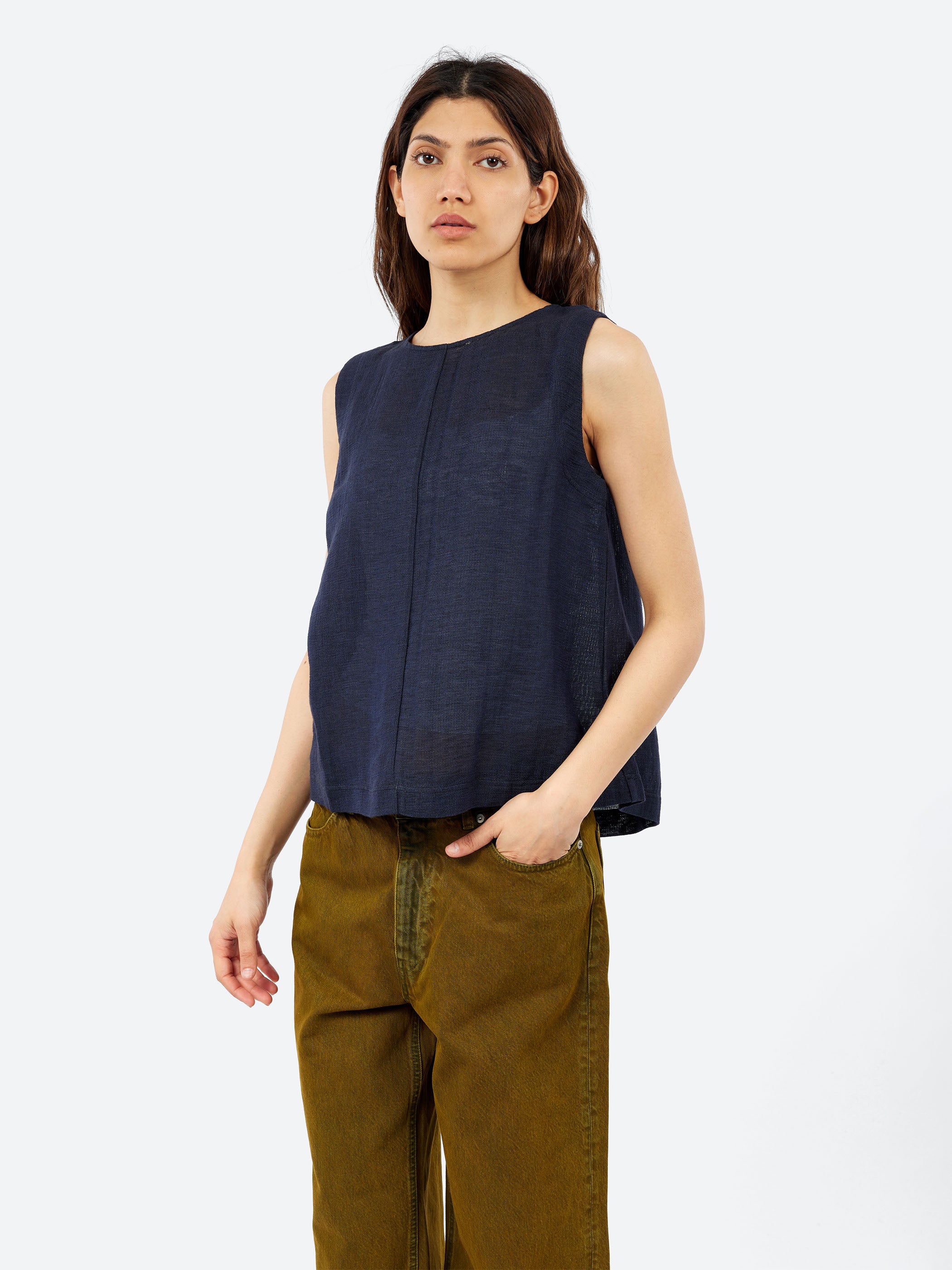 Linen and Cotton Gauze Top