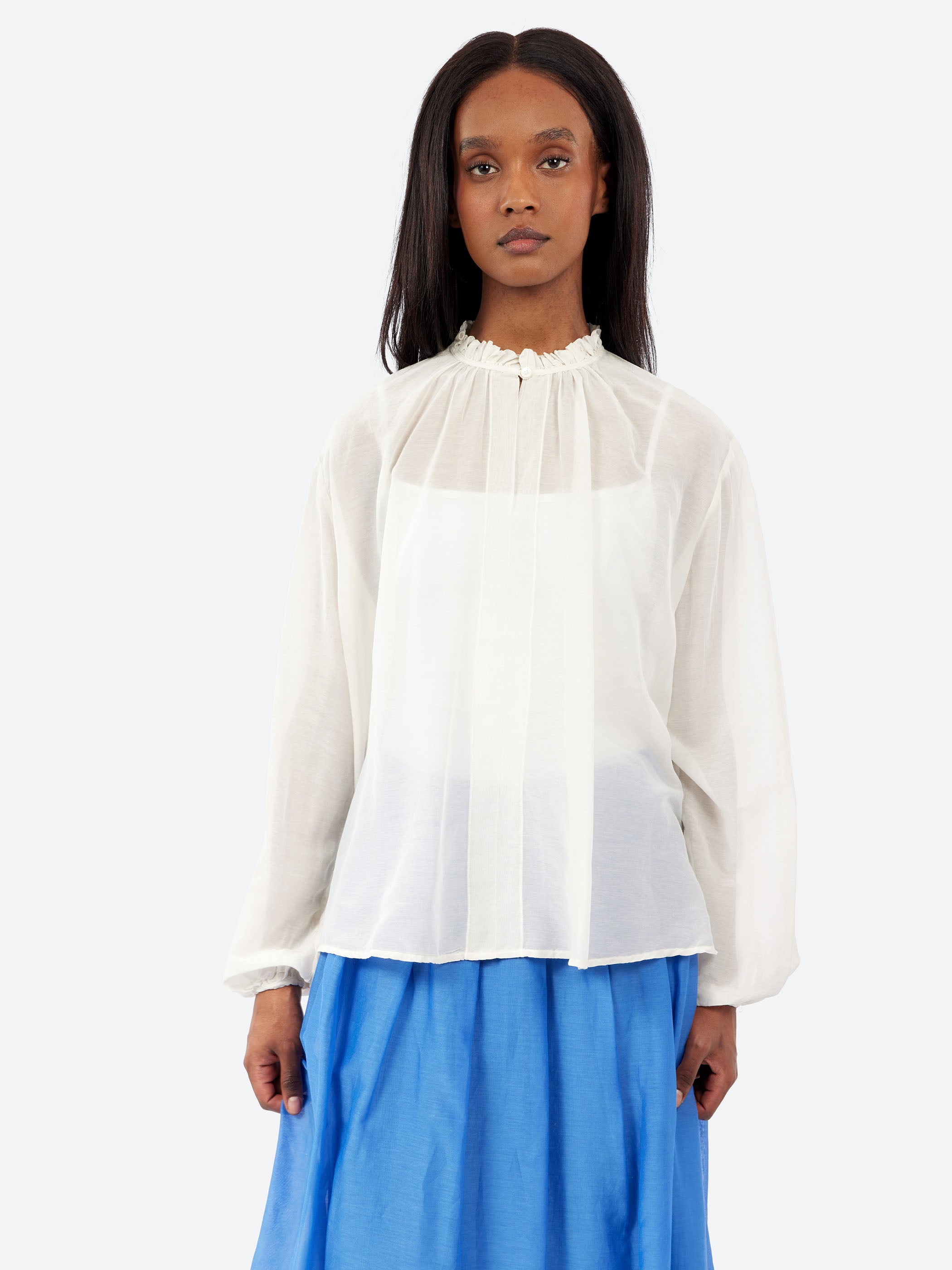 Ruffle Neck Blouse