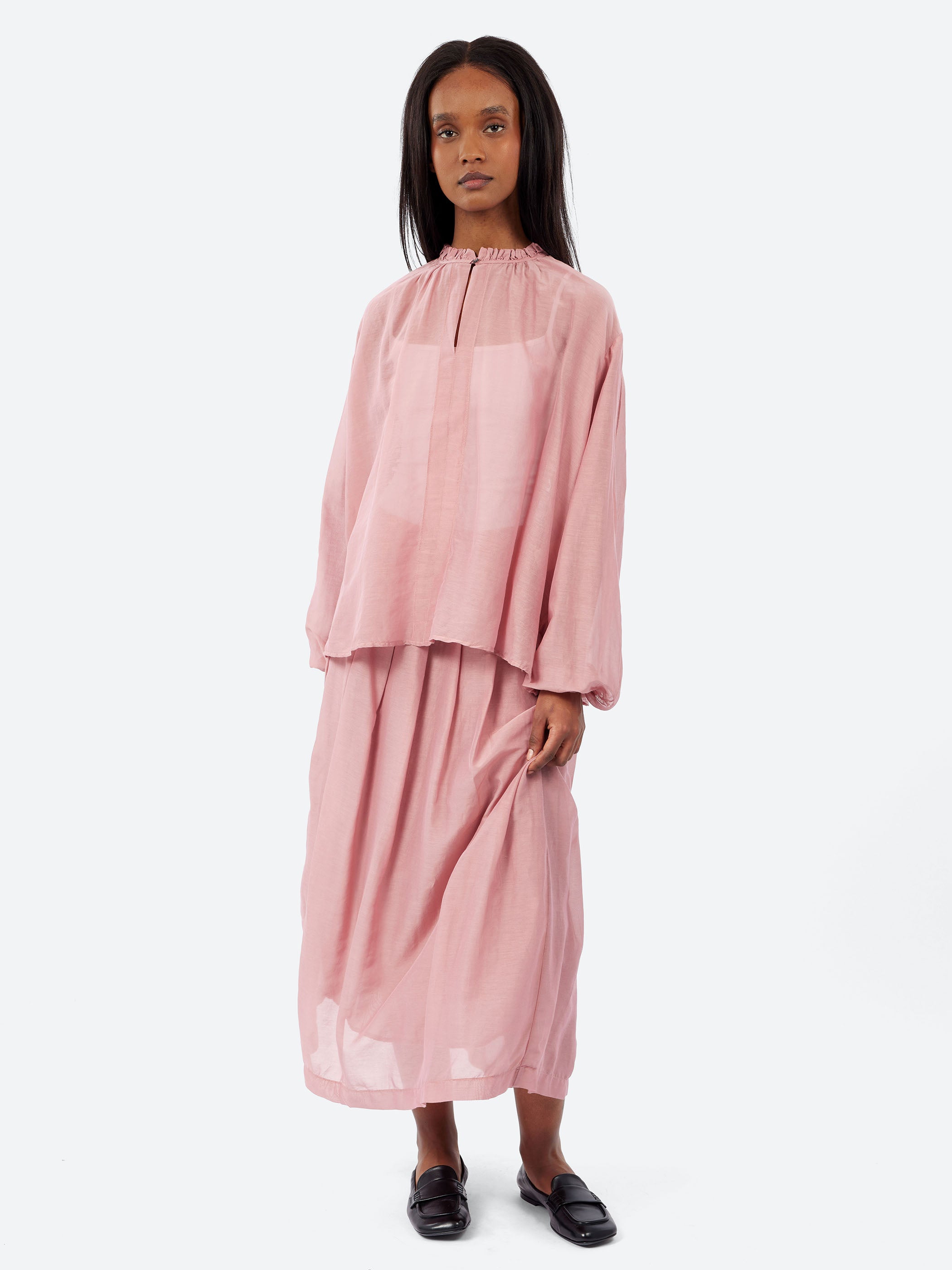 Ruffle Neck Blouse