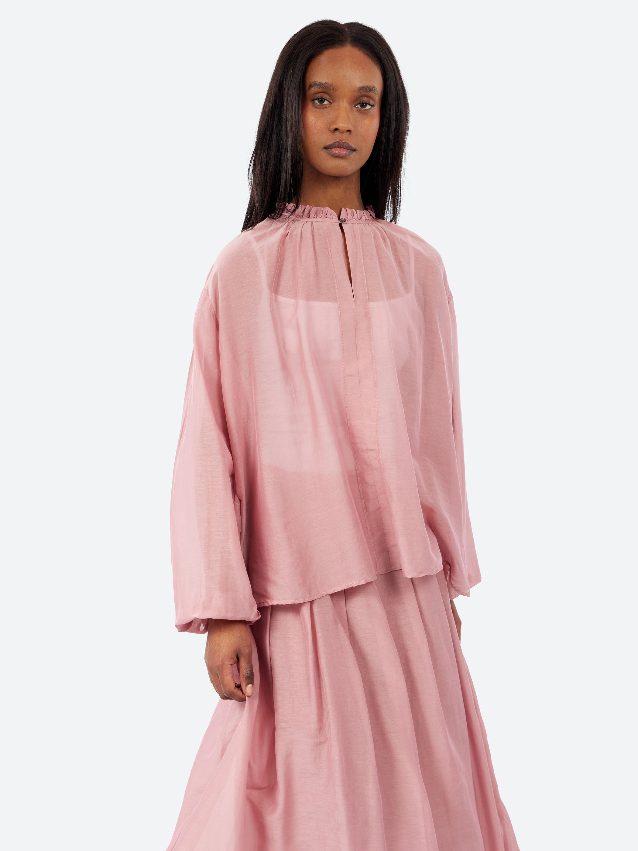 Ruffle Neck Blouse