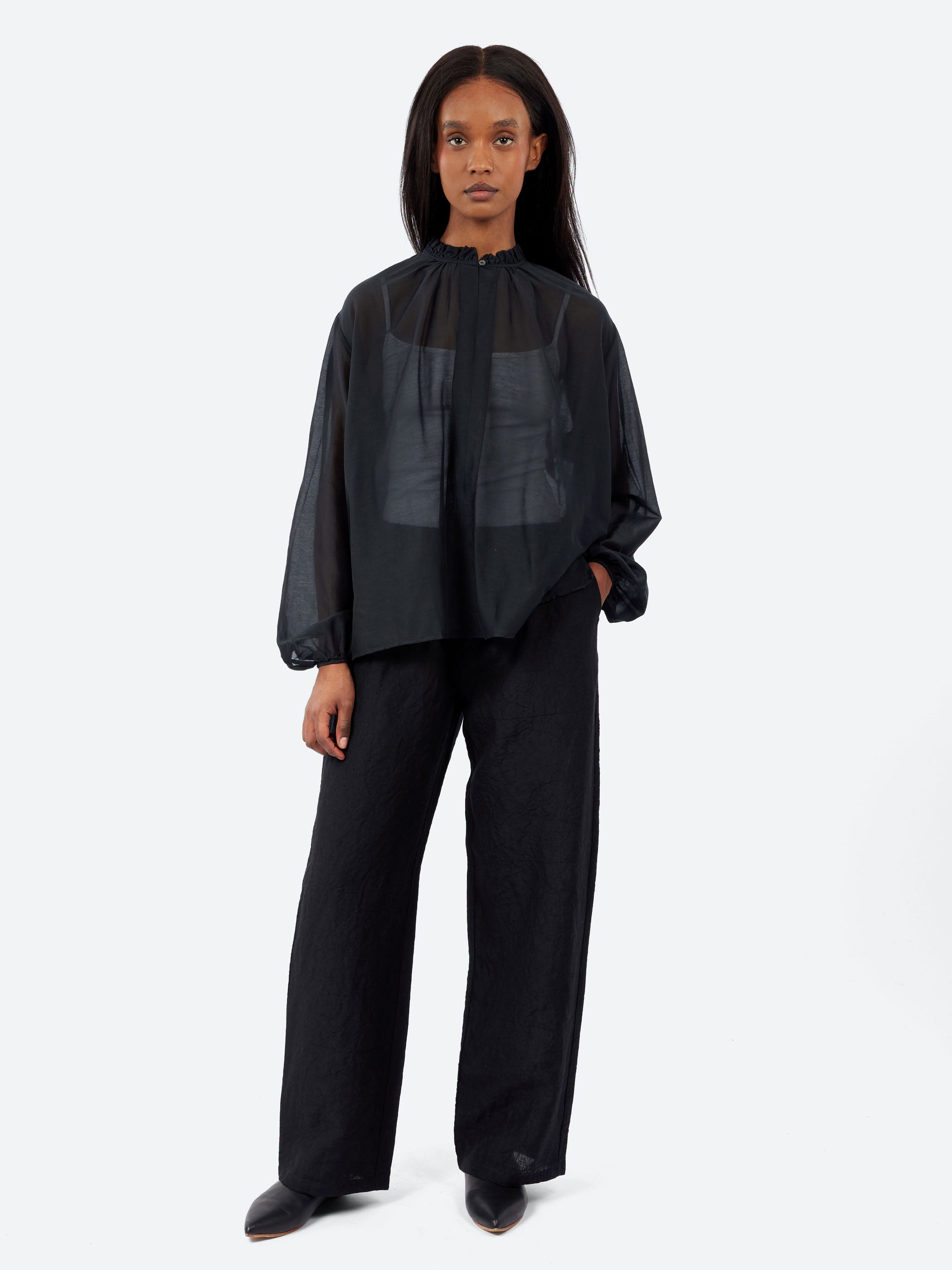 Ruffle Neck Blouse