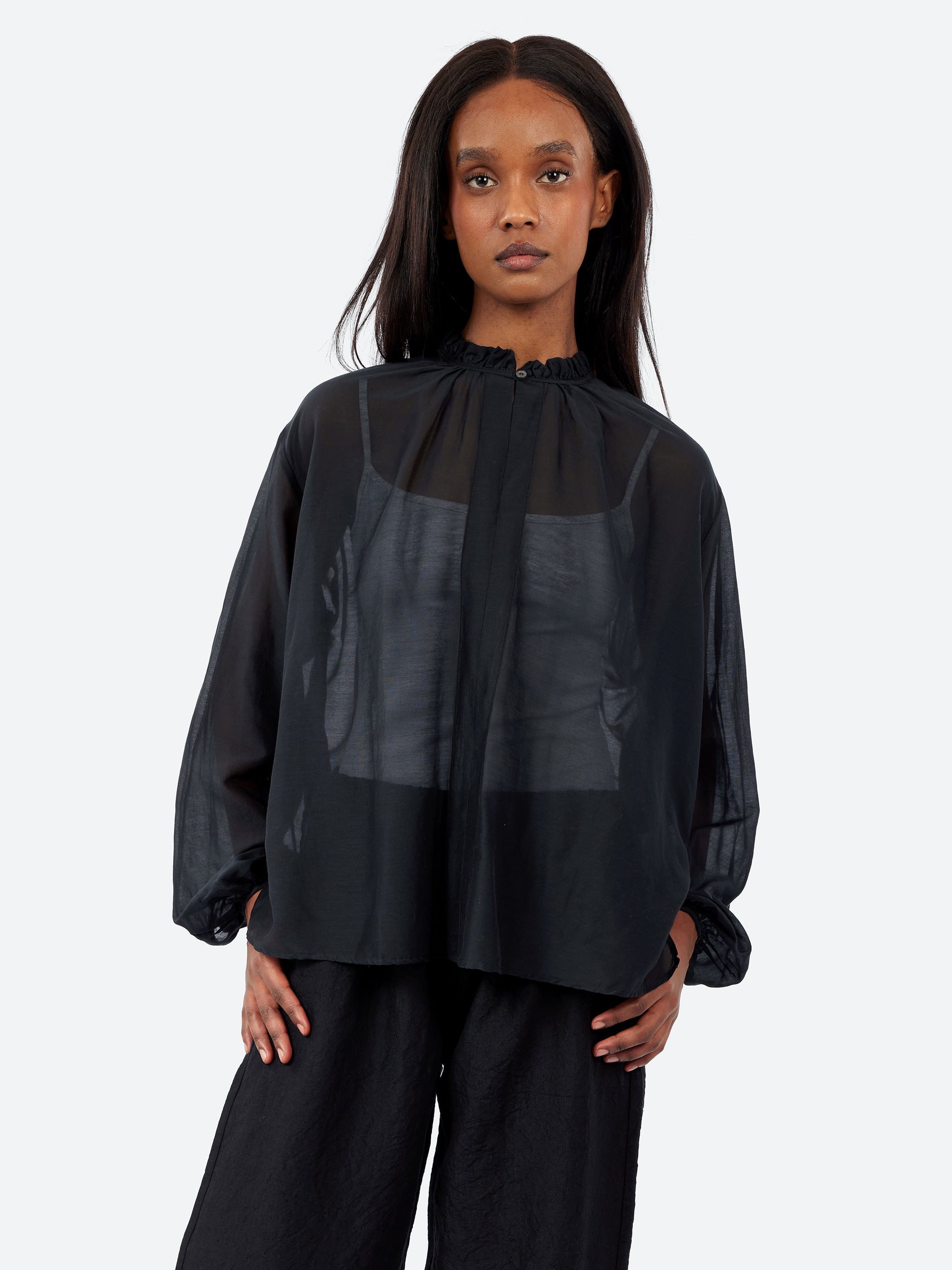 Ruffle Neck Blouse