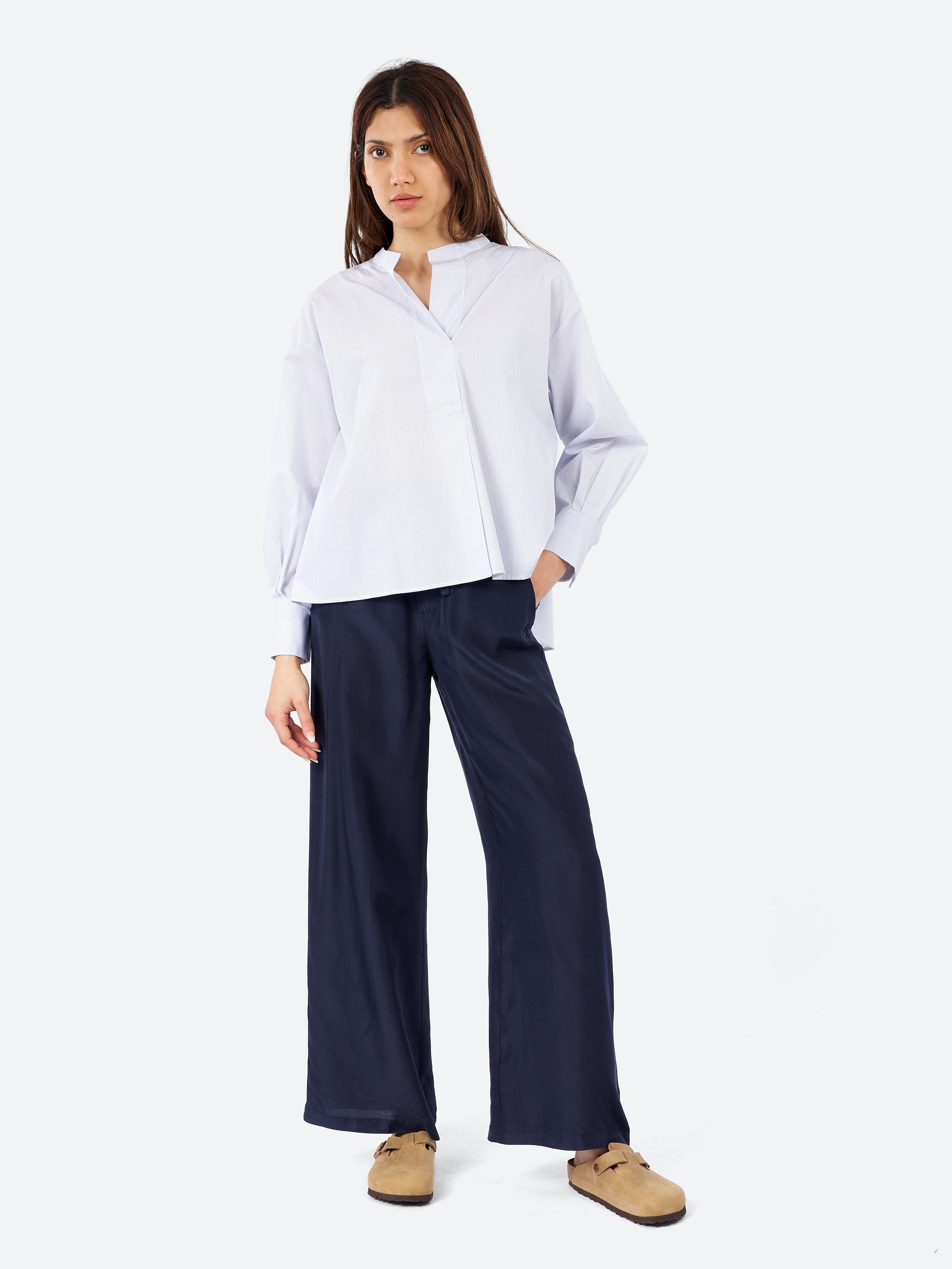 Striped Cotton Poplin Shirt