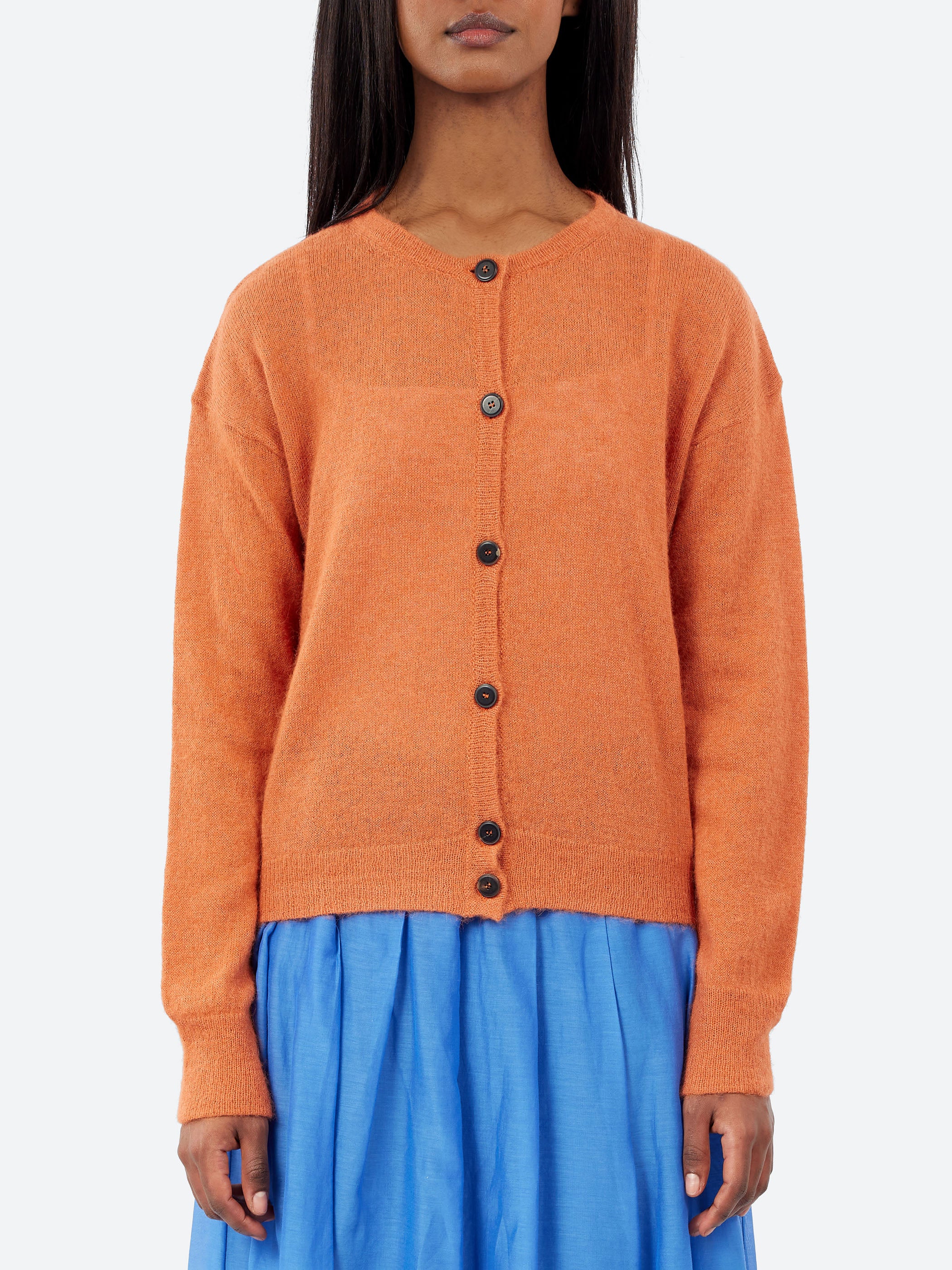 Cotton and Alpaca Knit Cardigan