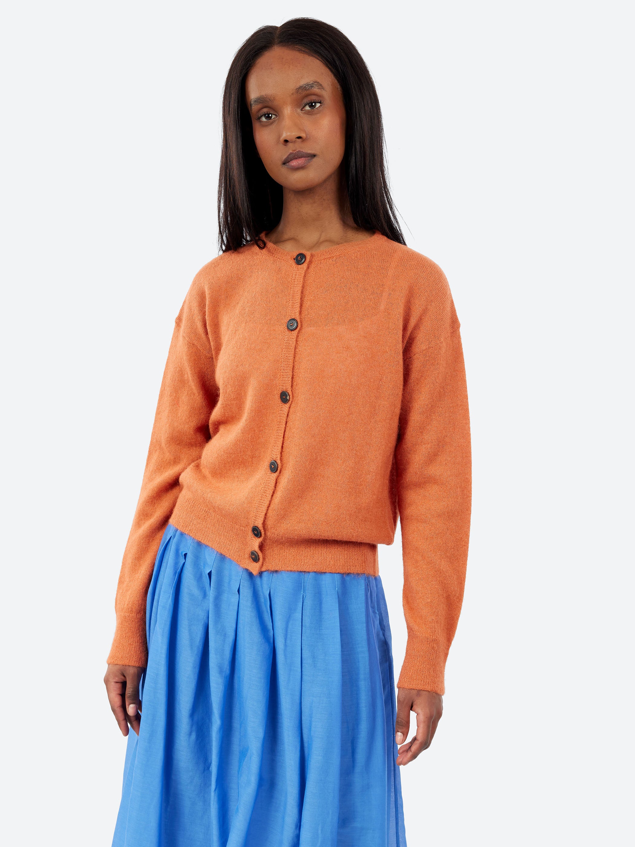 Cotton and Alpaca Knit Cardigan