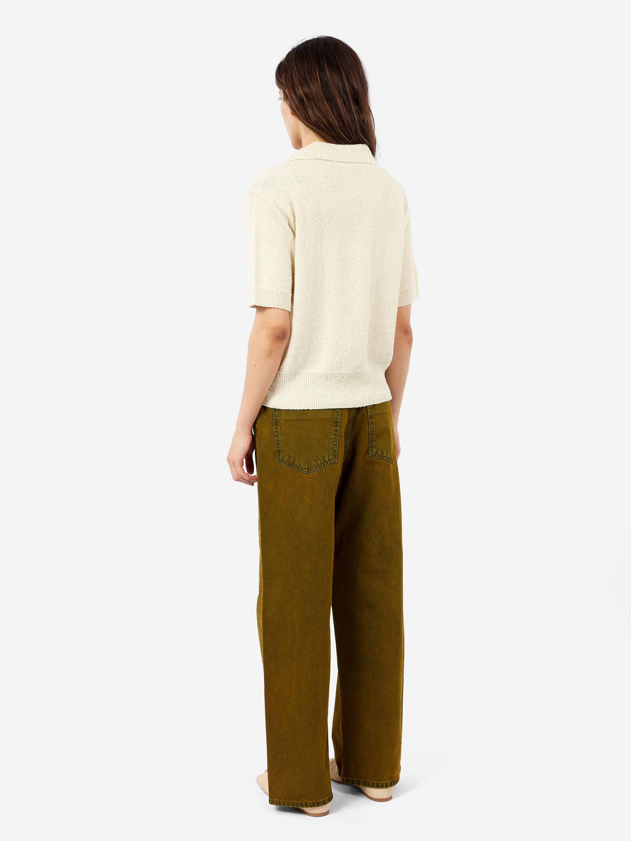 Linen and Cotton Knit Polo