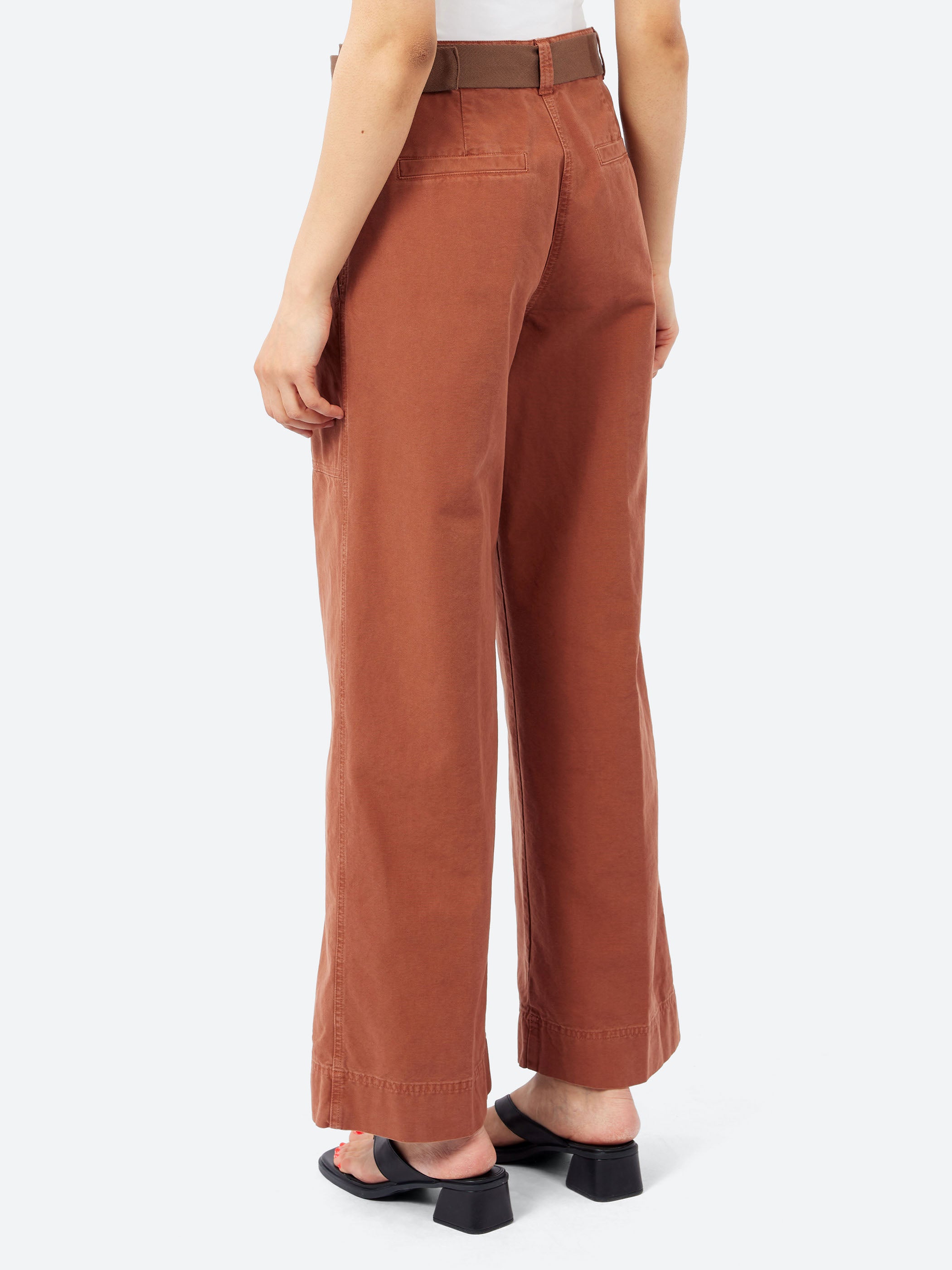 Cargo-Style Cotton Panama Trousers