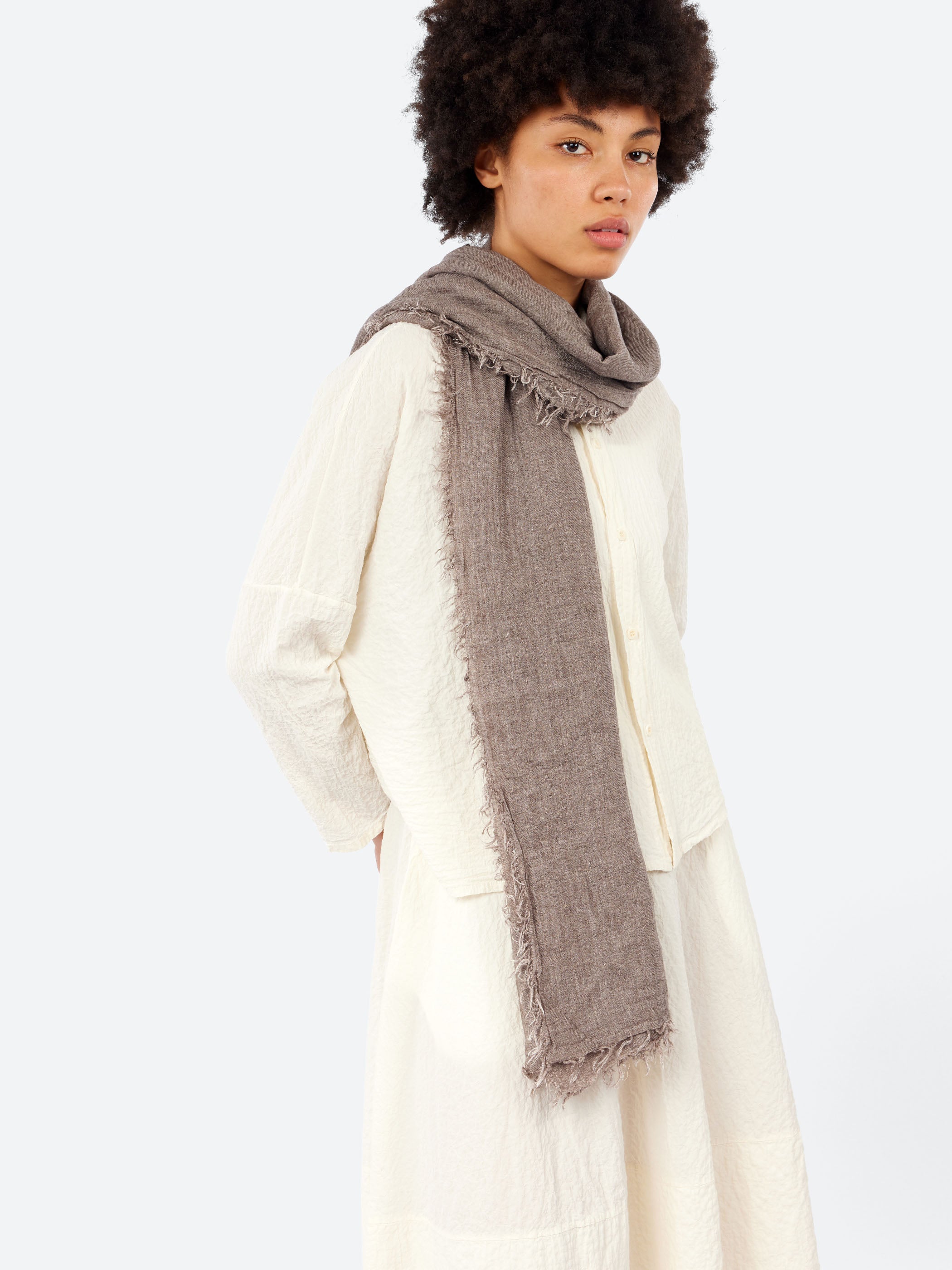 Tencel and Melange Wool Drill Scarf