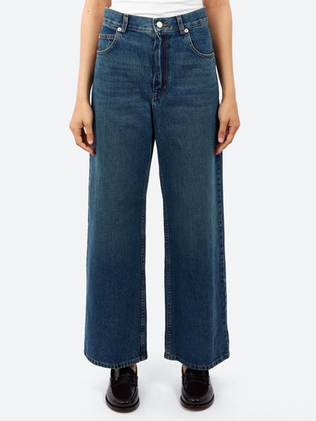 pois curve denim 36サイズ　【本日限り　最終価格】 Rachel Comey - Puerto Pant in Aged Indigo – gravitypope