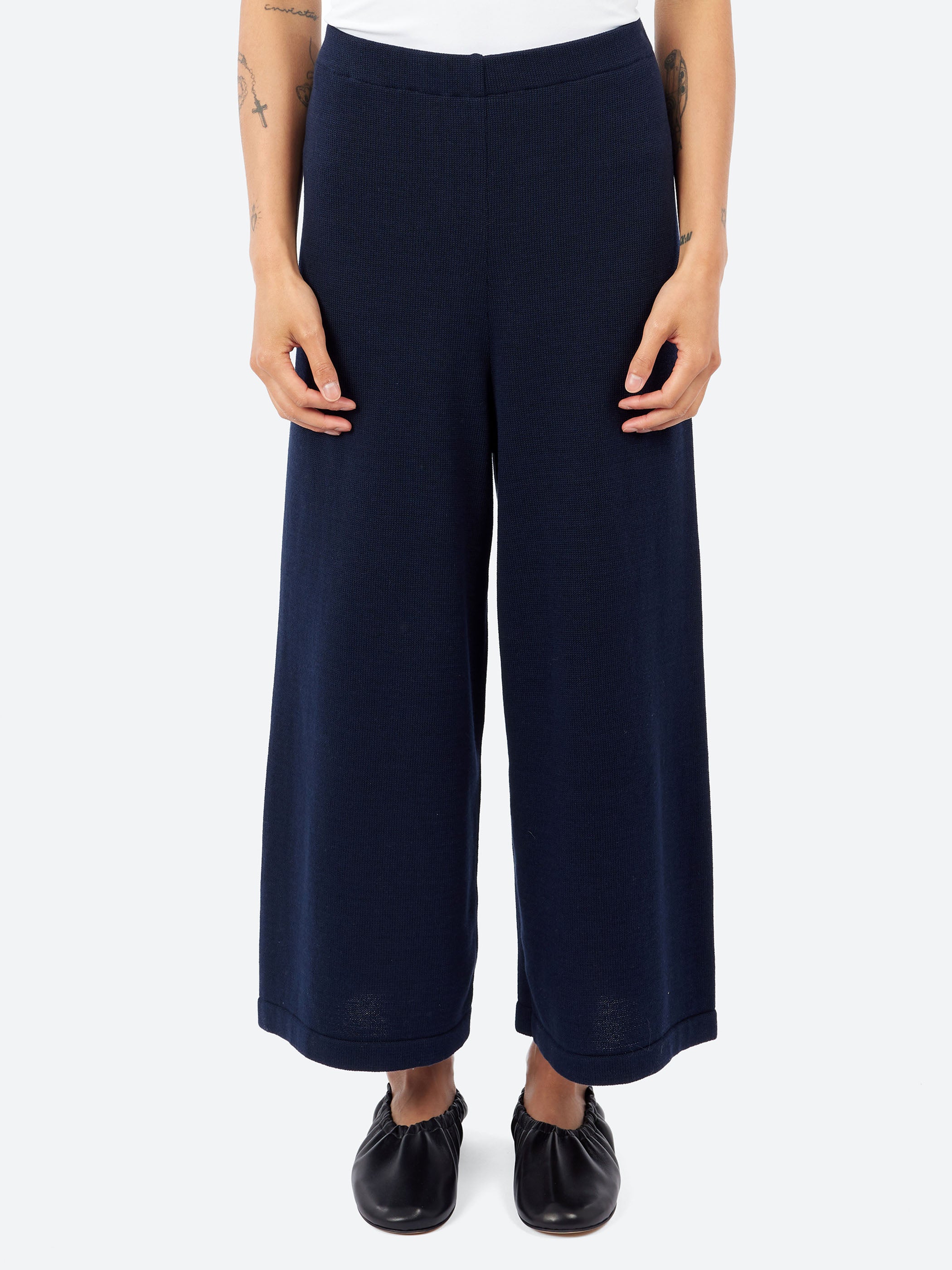 Ma'ry'ya - YSK054 Wide Leg Pants in Navy – gravitypope